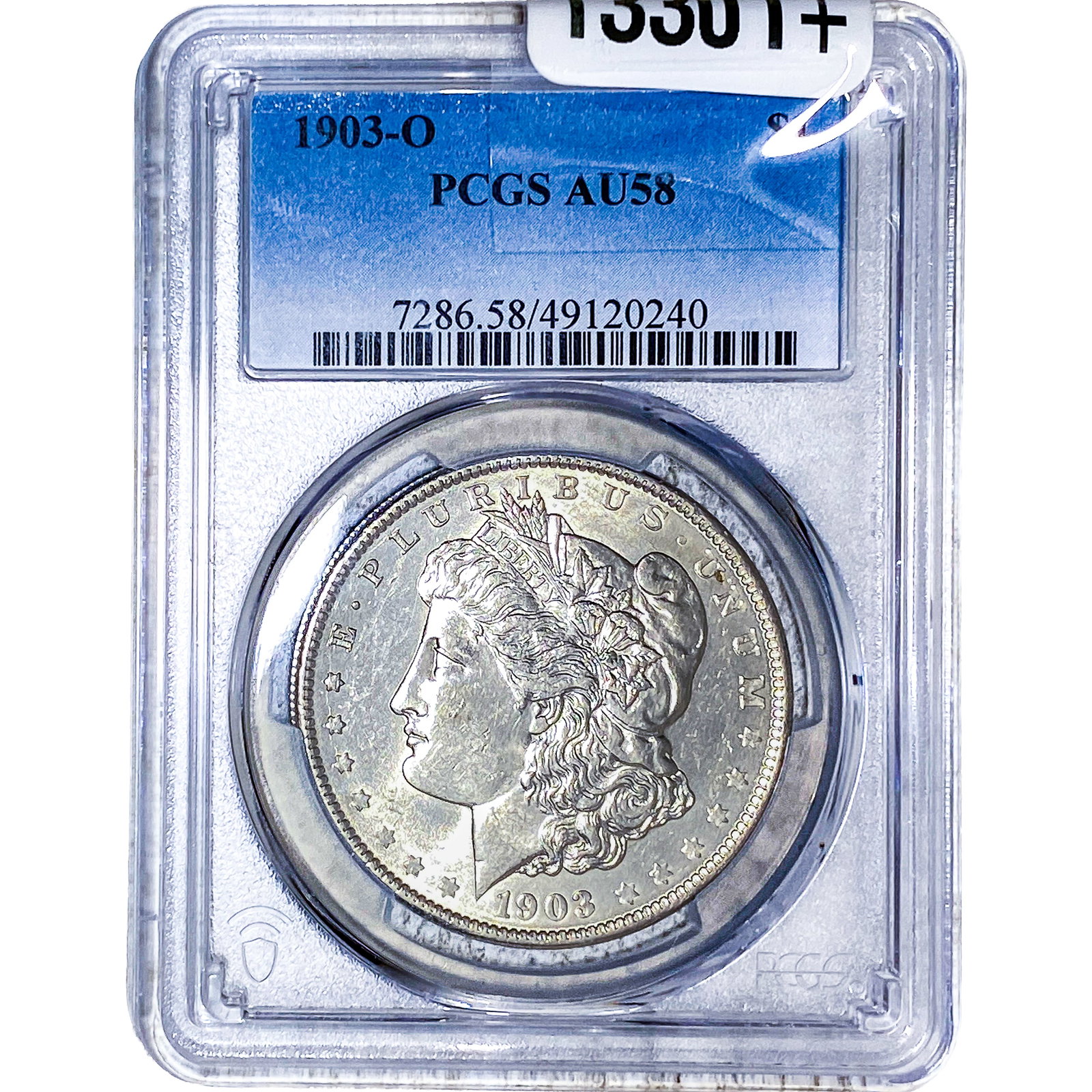 1903-O Morgan Silver Dollar PCGS AU58: 1903-O Morgan Silver Dollar PCGS AU58