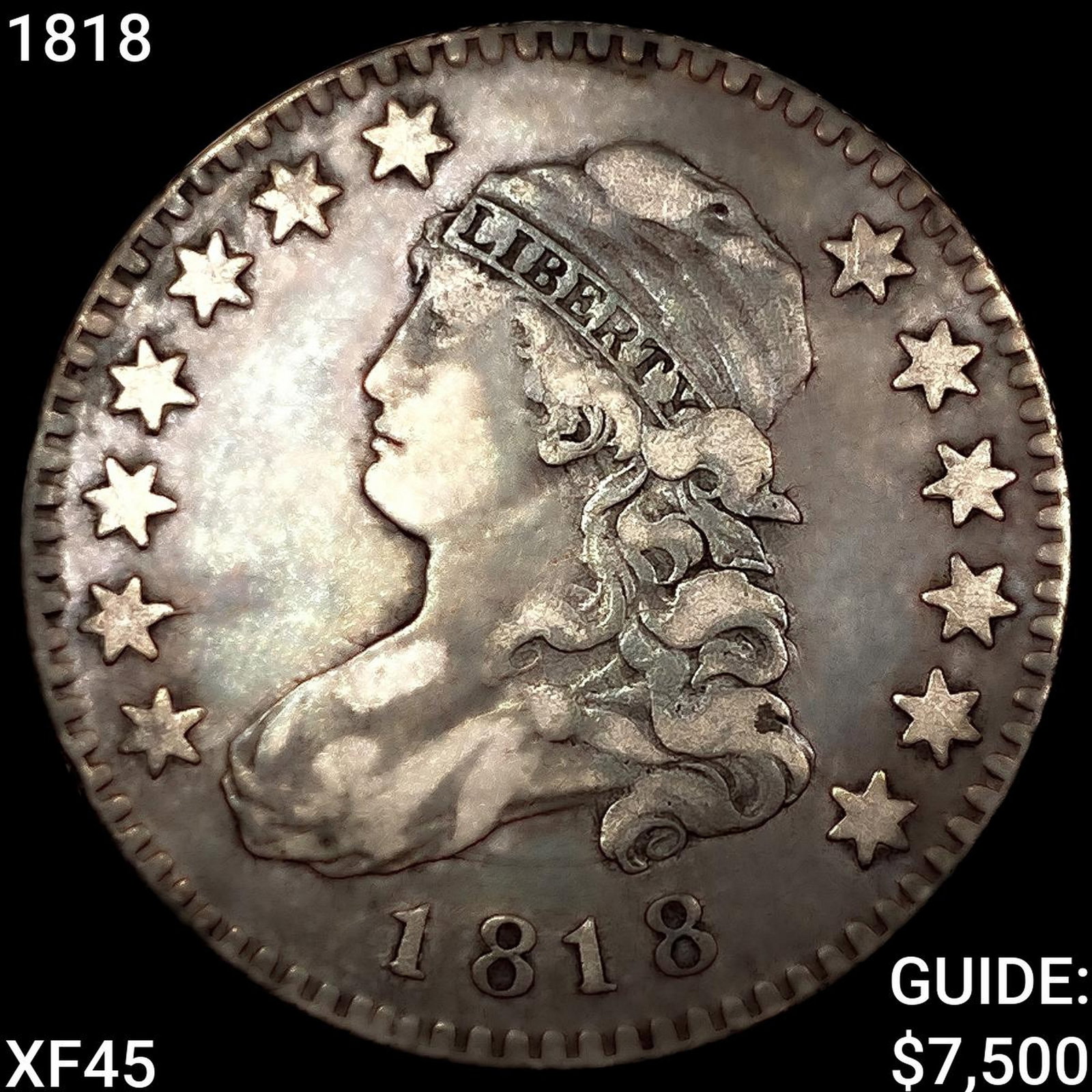 1818 Capped Bust Quarter NEARLY UNCIRCULATED (1 of 2)