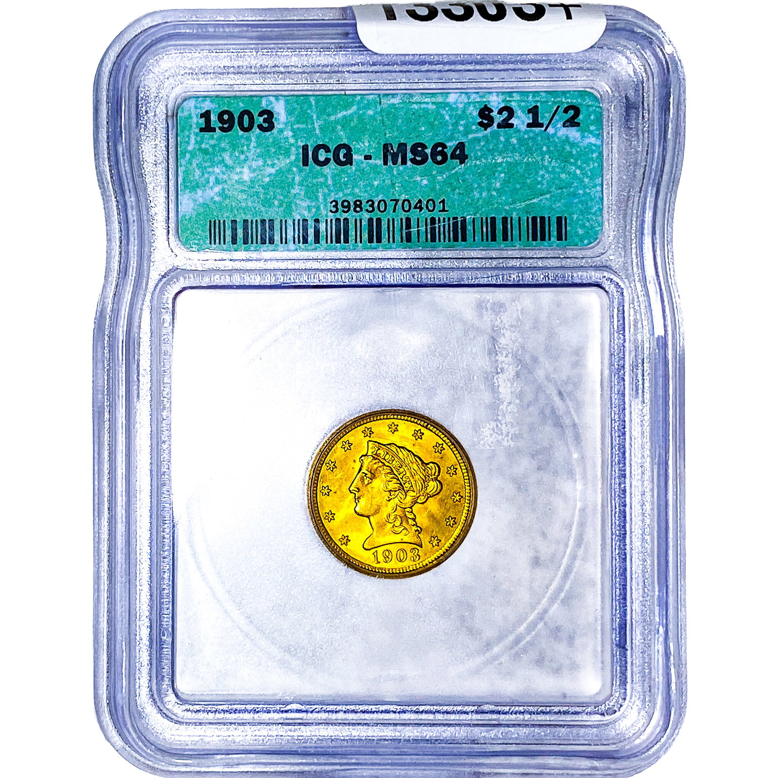 1903 $2.50 Gold Quarter Eagle ICG MS64: 1903 $2.50 Gold Quarter Eagle ICG MS64