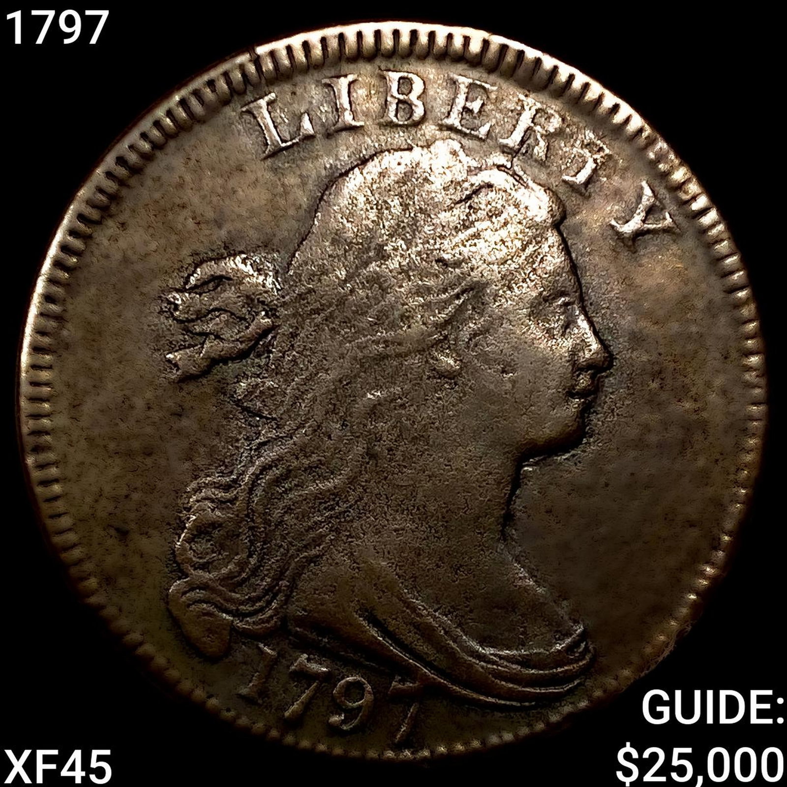1797 Draped Bust Large Cent NEARLY UNCIRCULATED: 1797 Draped Bust Large Cent NEARLY UNCIRCULATED