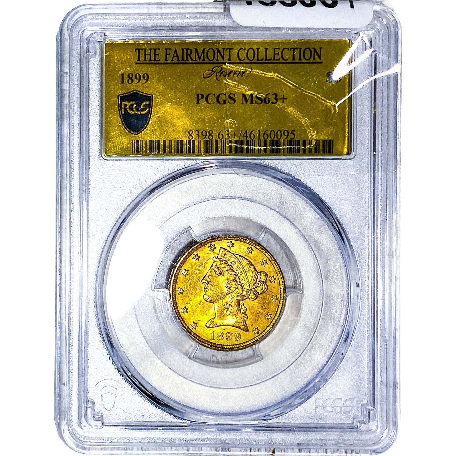 1899 $5 Gold Half Eagle PCGS MS63+: 1899 $5 Gold Half Eagle PCGS MS63+