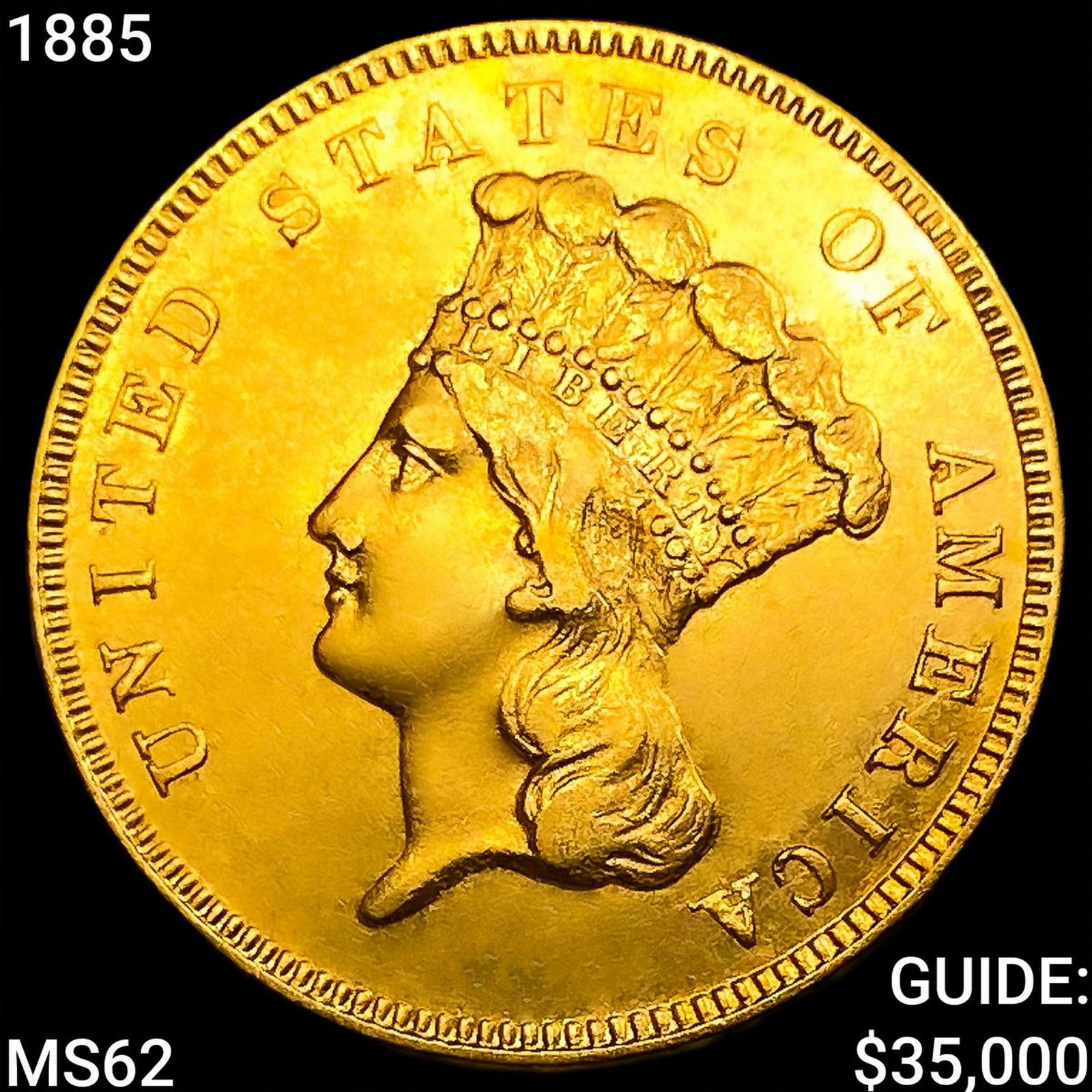1885 $3 Gold Piece UNCIRCULATED (1 of 2)