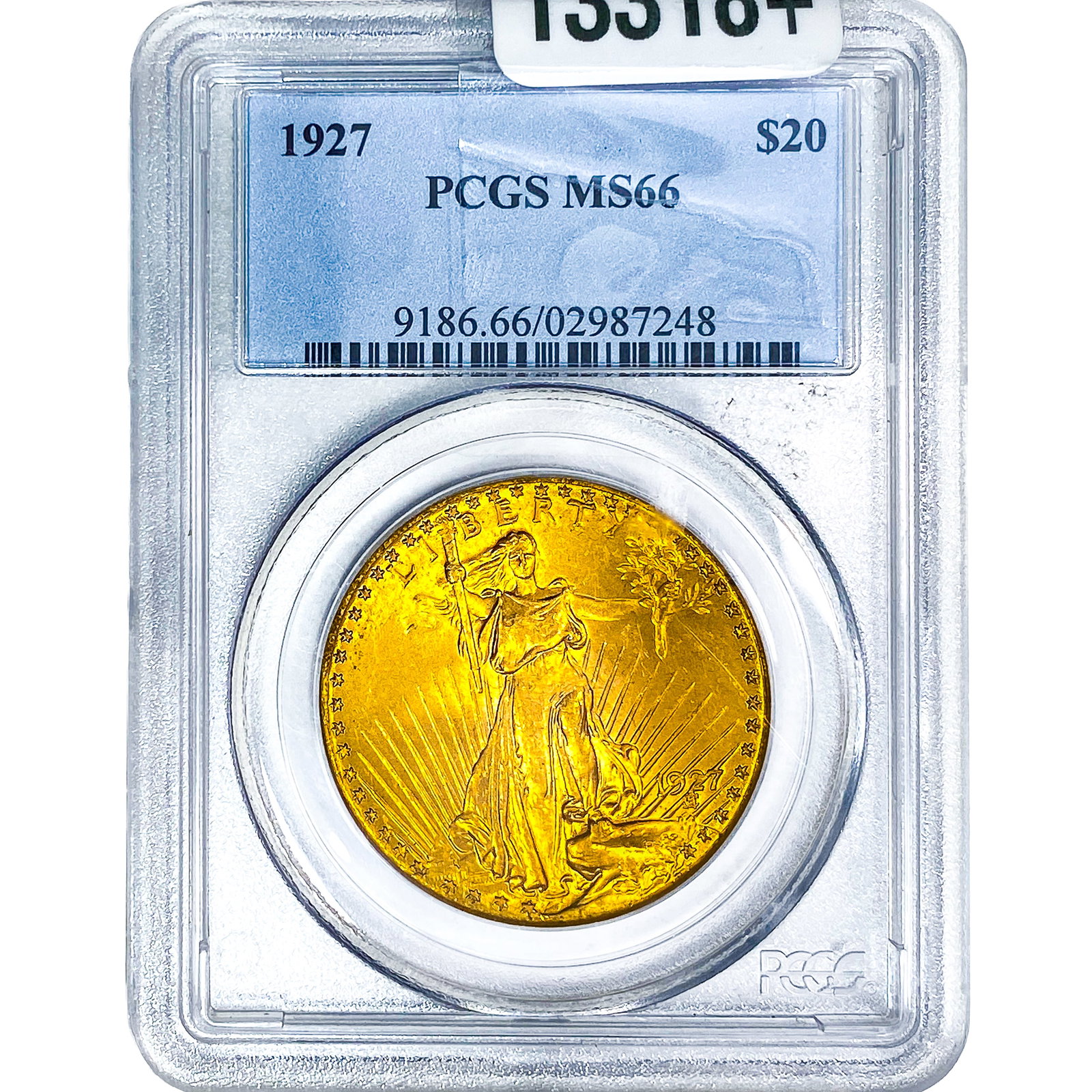 1927 $20 Gold Double Eagle PCGS MS66: 1927 $20 Gold Double Eagle PCGS MS66