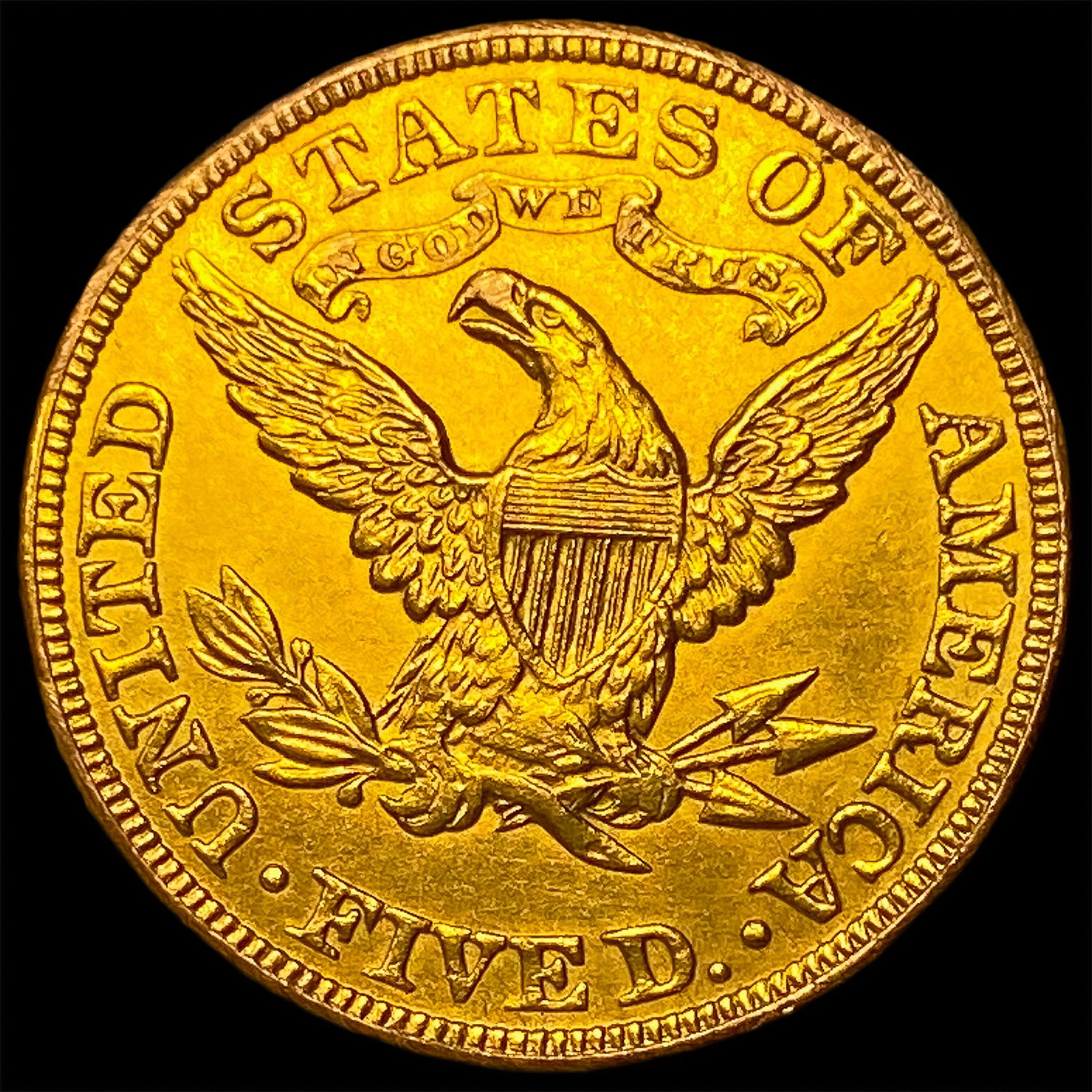 1890 $5 Gold Half Eagle UNCIRCULATED - 2