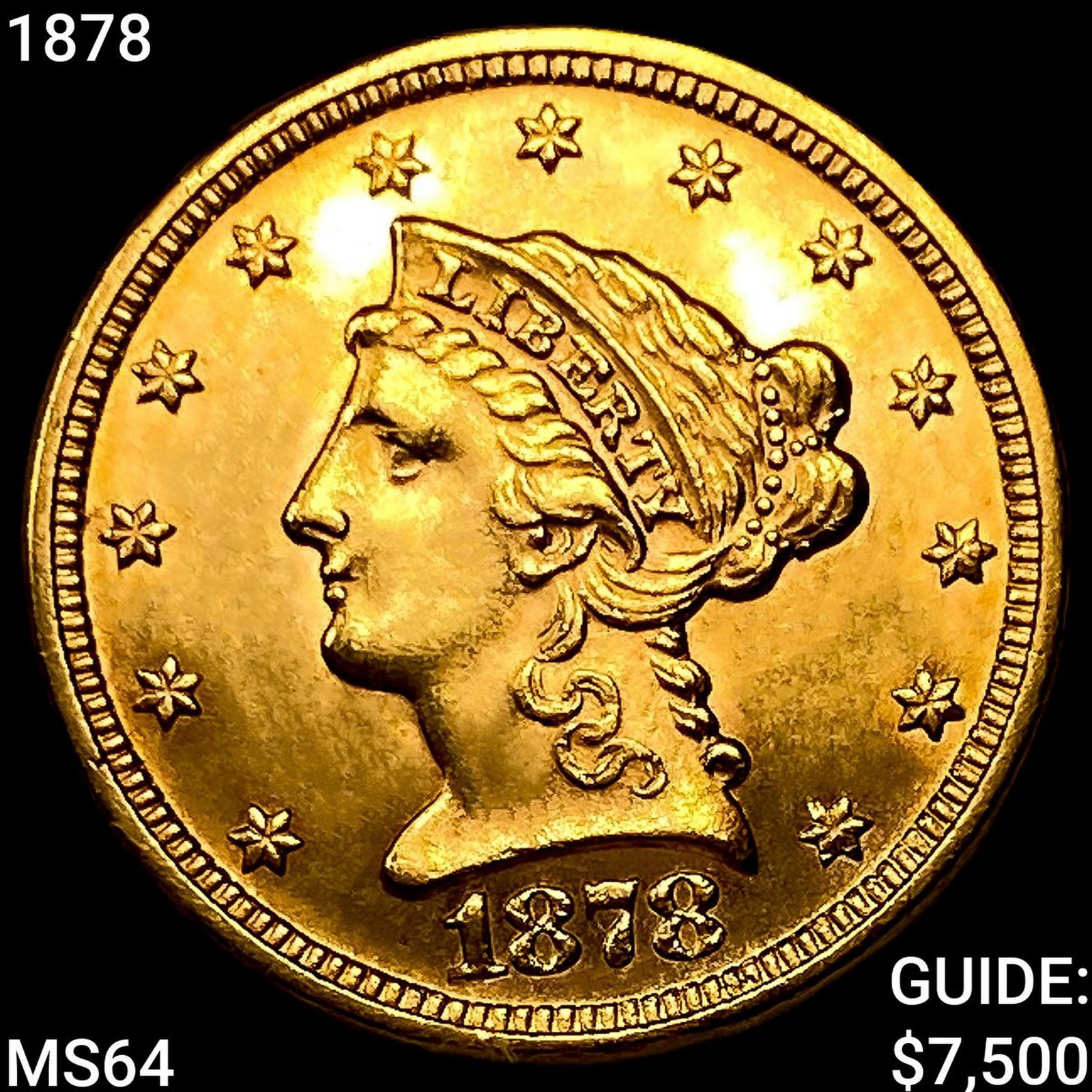 1878 $2.50 Gold Quarter Eagle CHOICE BU (1 of 2)