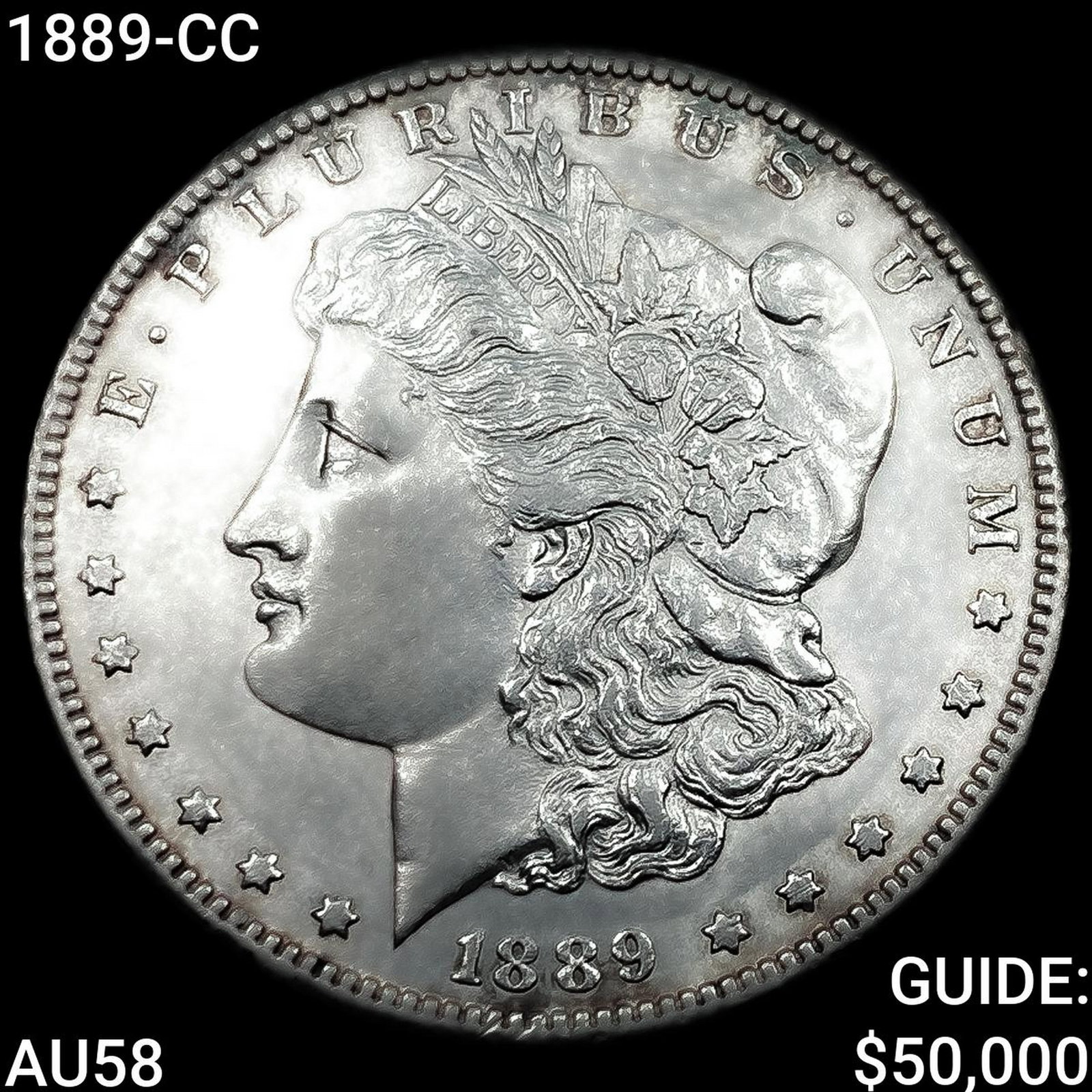 1889-CC Morgan Silver Dollar CHOICE AU: 1889-CC Morgan Silver Dollar CHOICE AU