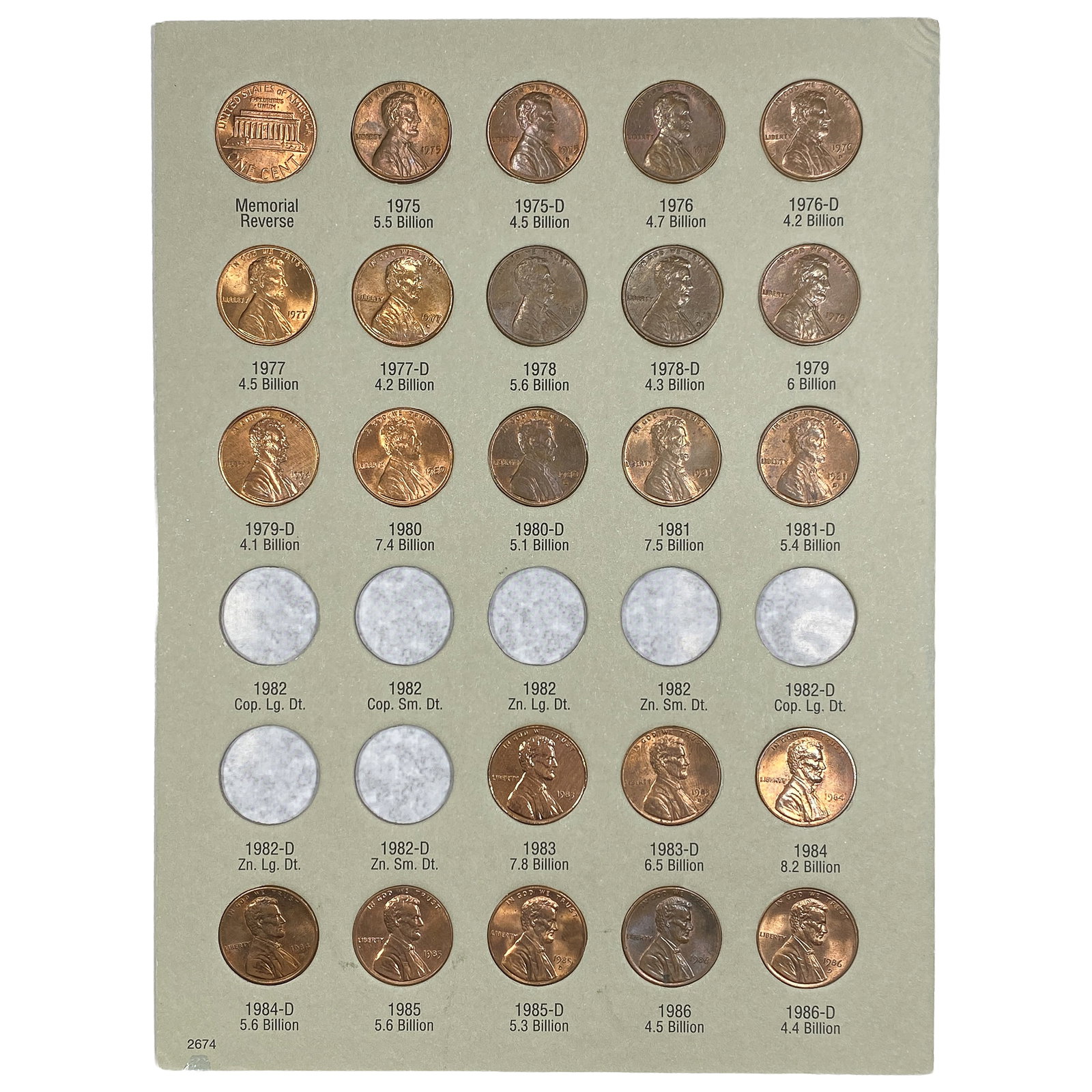 [78] 1975-2013 Lincoln Head Cent Book: [78] 1975-2013 Lincoln Head Cent Book