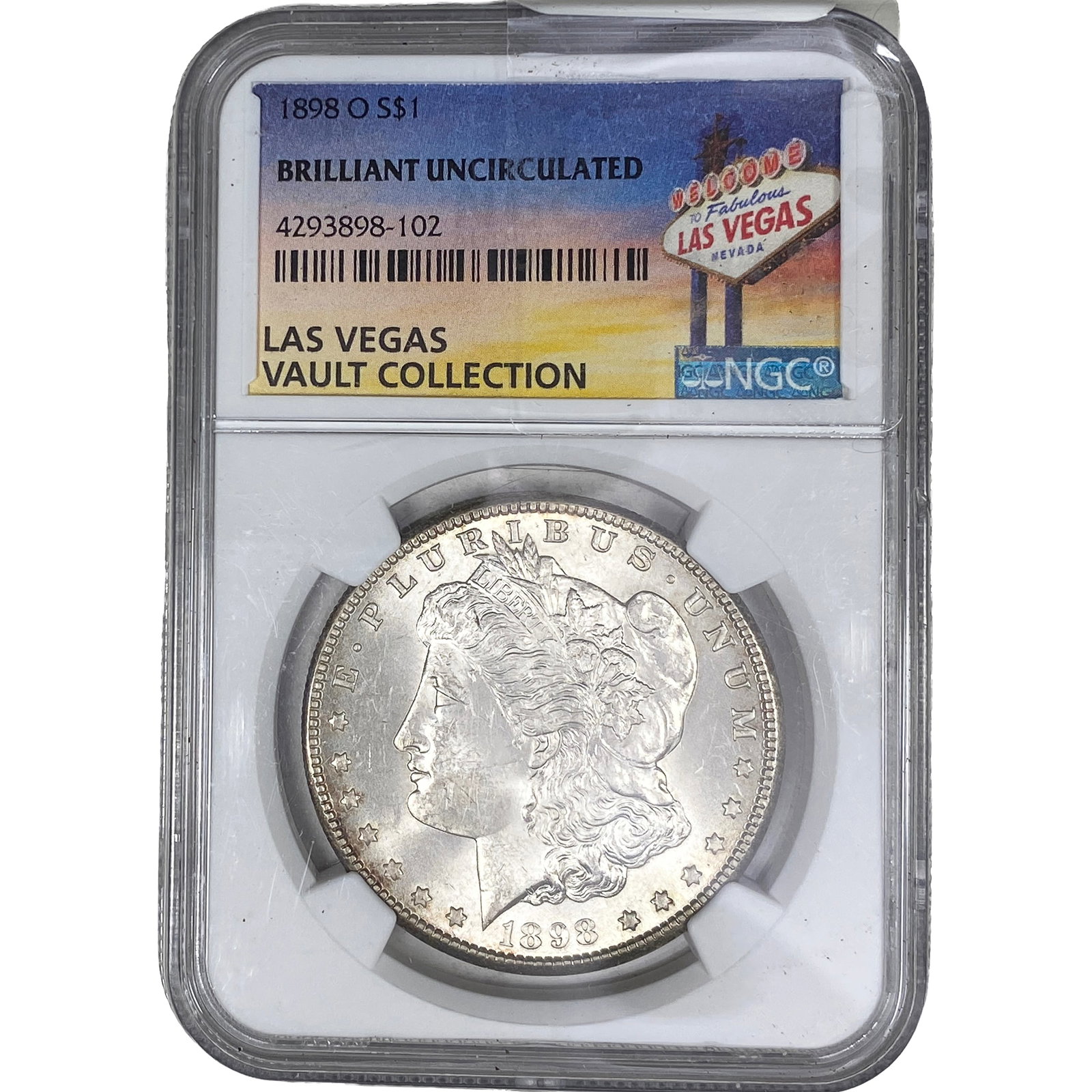 1898-O Morgan Silver Dollar PGA BU Las Vegas Vault Collection: 1898-O Morgan Silver Dollar PGA BU Las Vegas Vault Collection