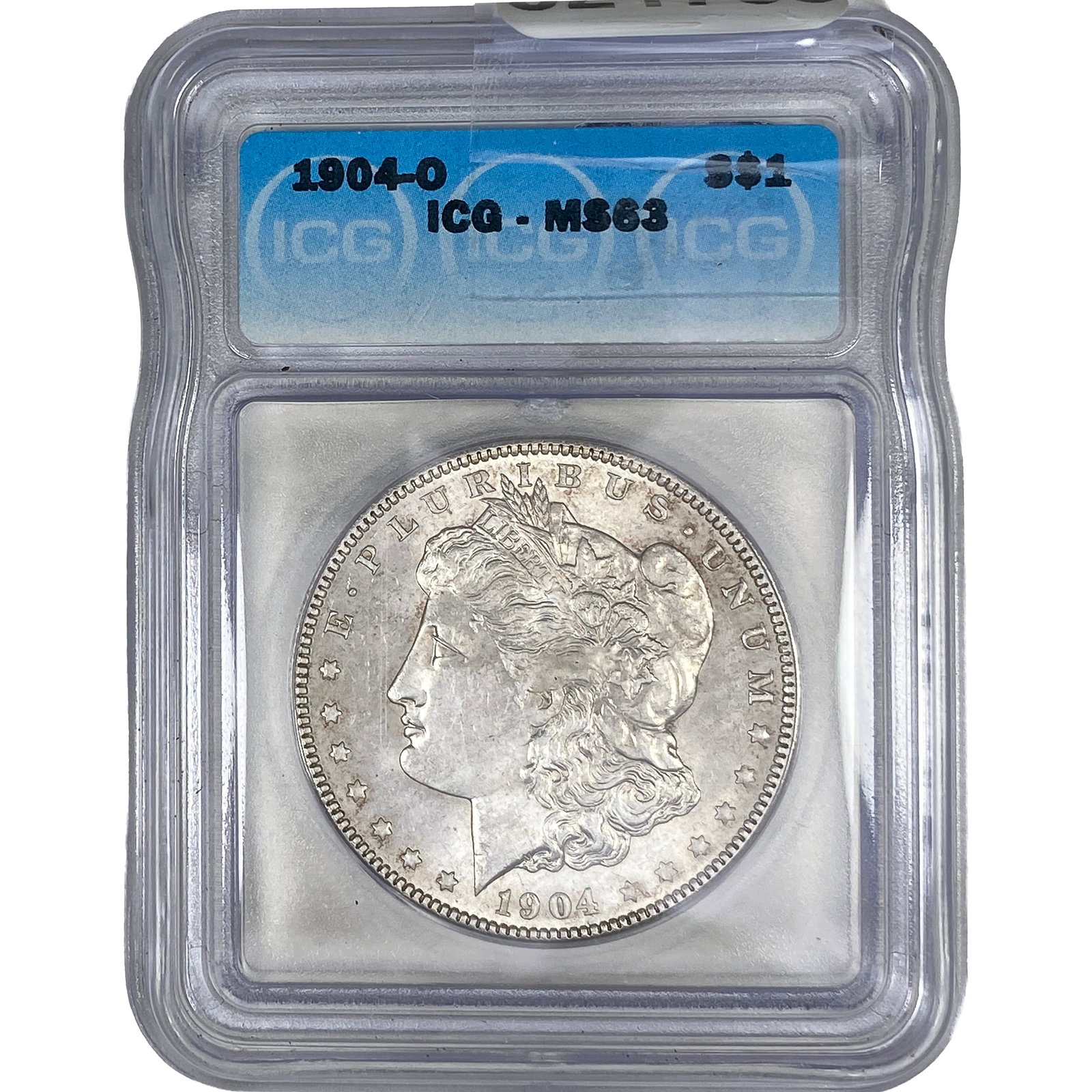 1904-O Morgan Silver Dollar ICG MS63: 1904-O Morgan Silver Dollar ICG MS63