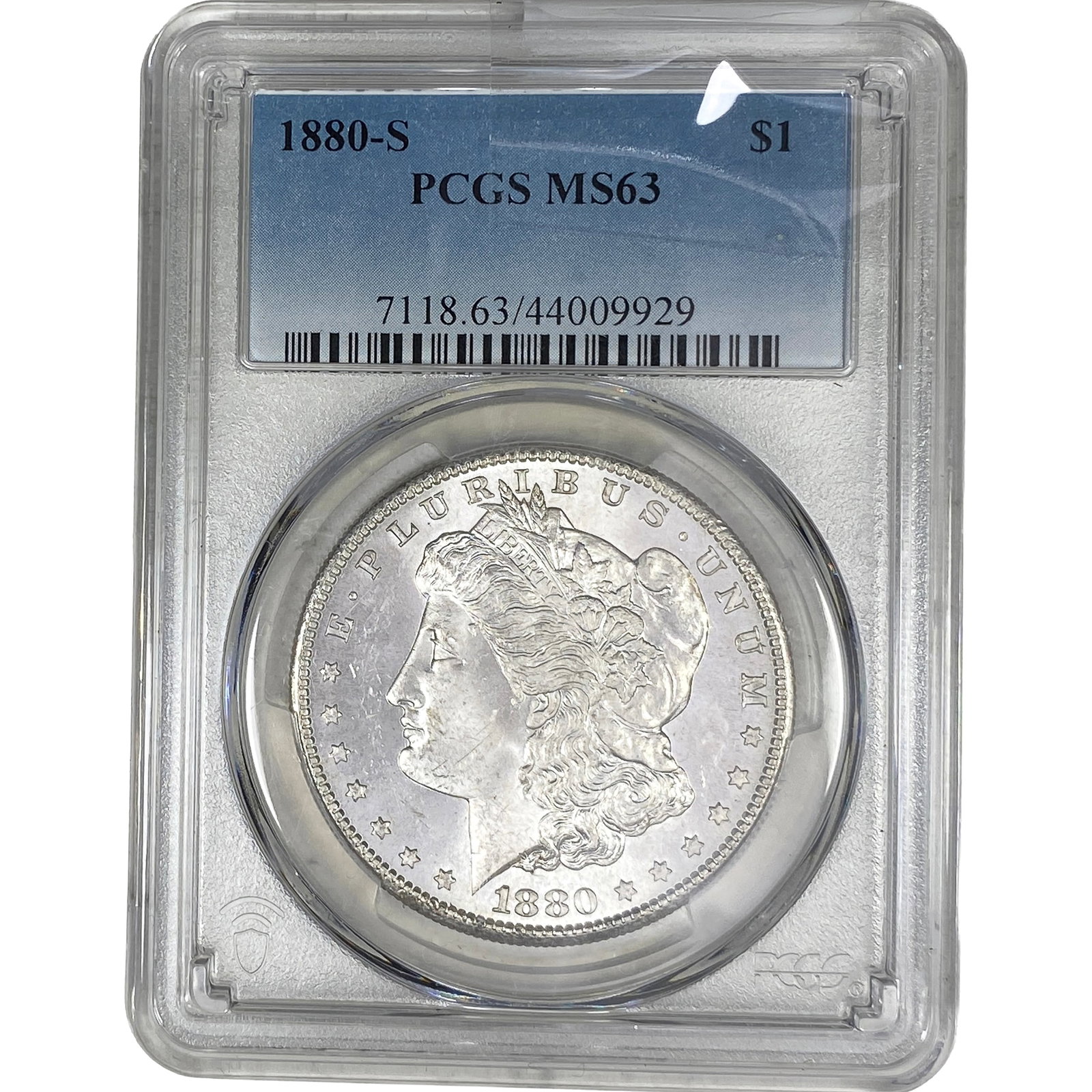1880-S Morgan Silver Dollar PCGS MS63: 1880-S Morgan Silver Dollar PCGS MS63