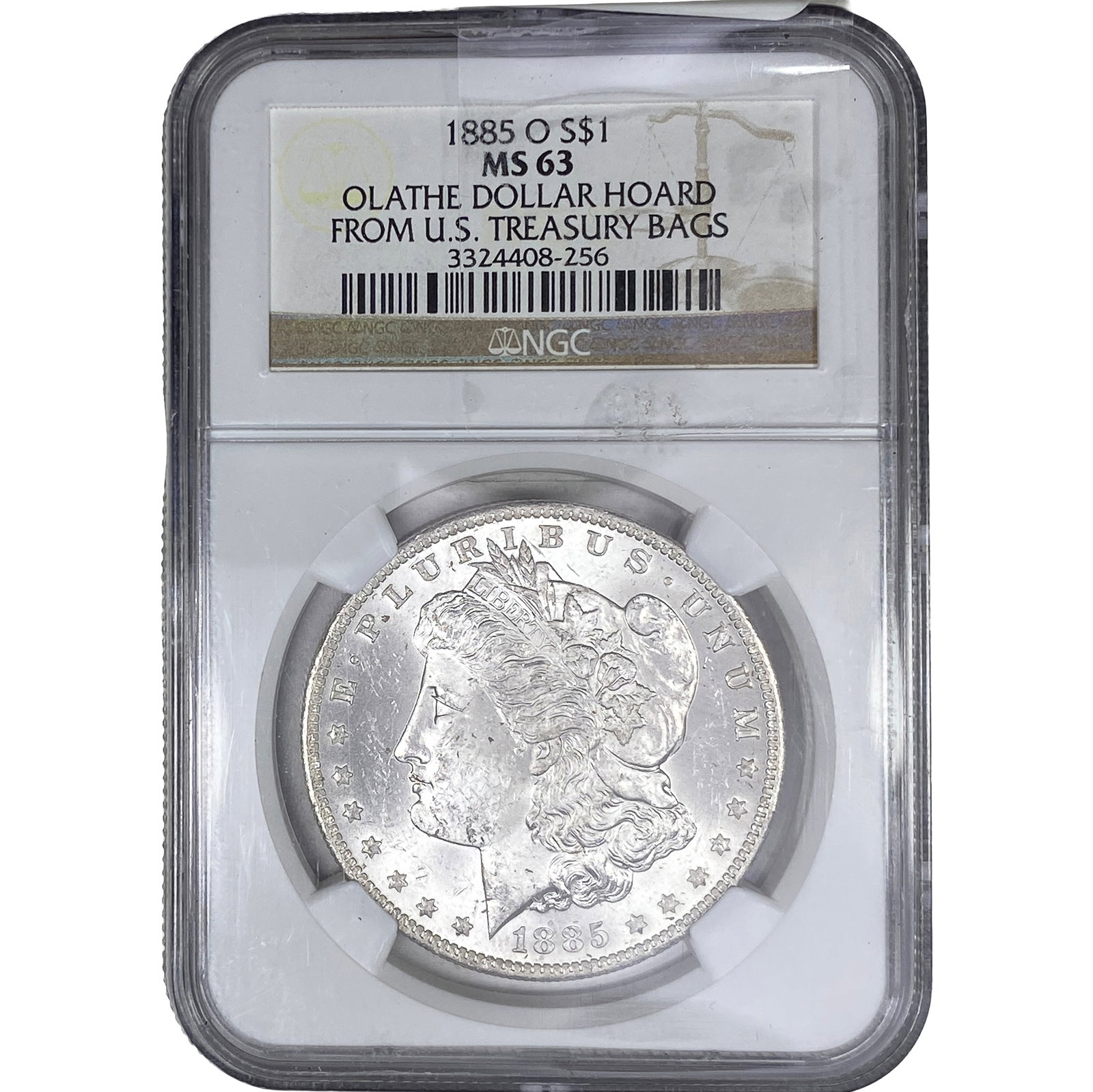 1885-O Morgan Silver Dollar NGC MS63 Olathe Hoard: 1885-O Morgan Silver Dollar NGC MS63 Olathe Hoard