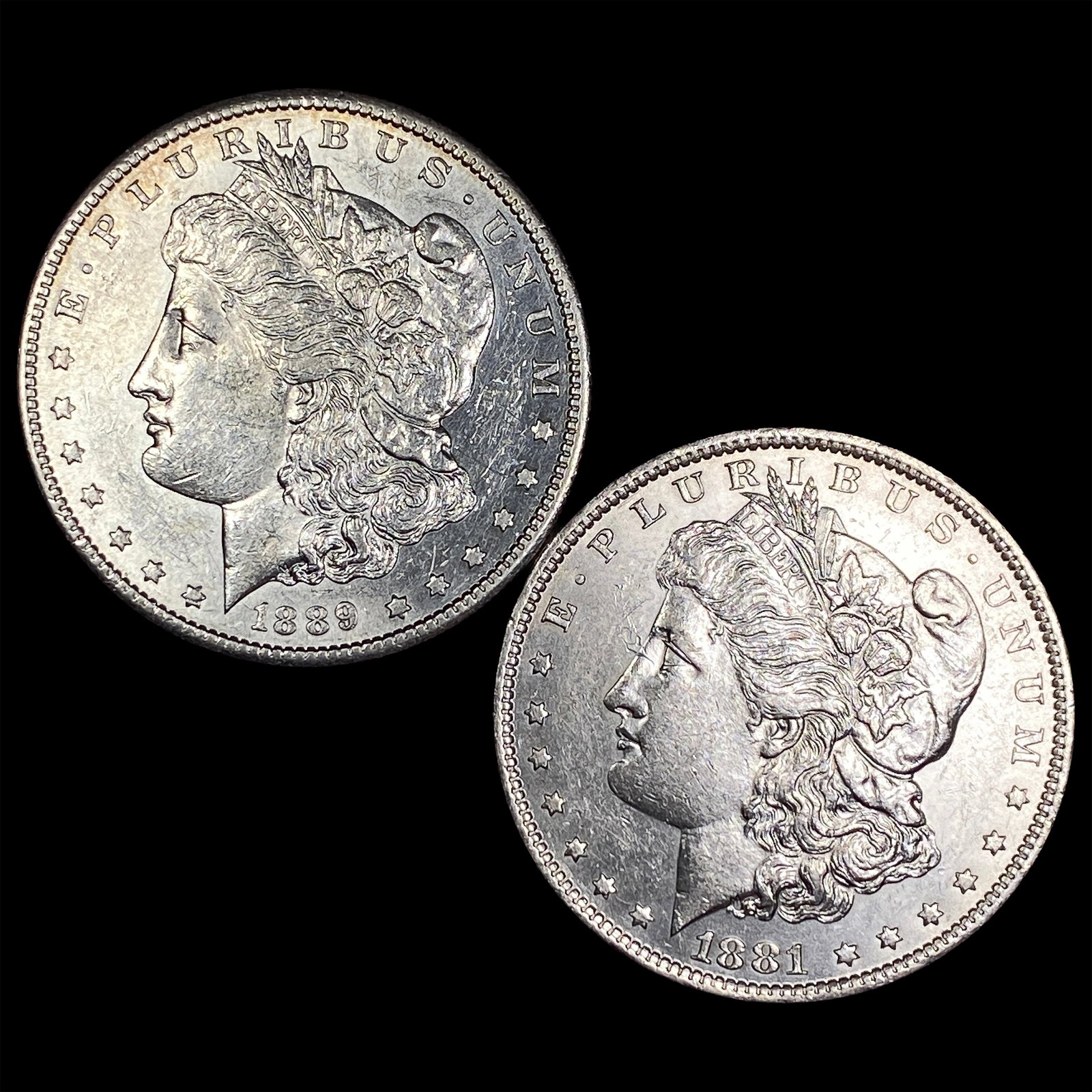 [2] 1881-O & 1889-S Morgan Silver Dollar: [2] 1881-O & 1889-S Morgan Silver Dollar