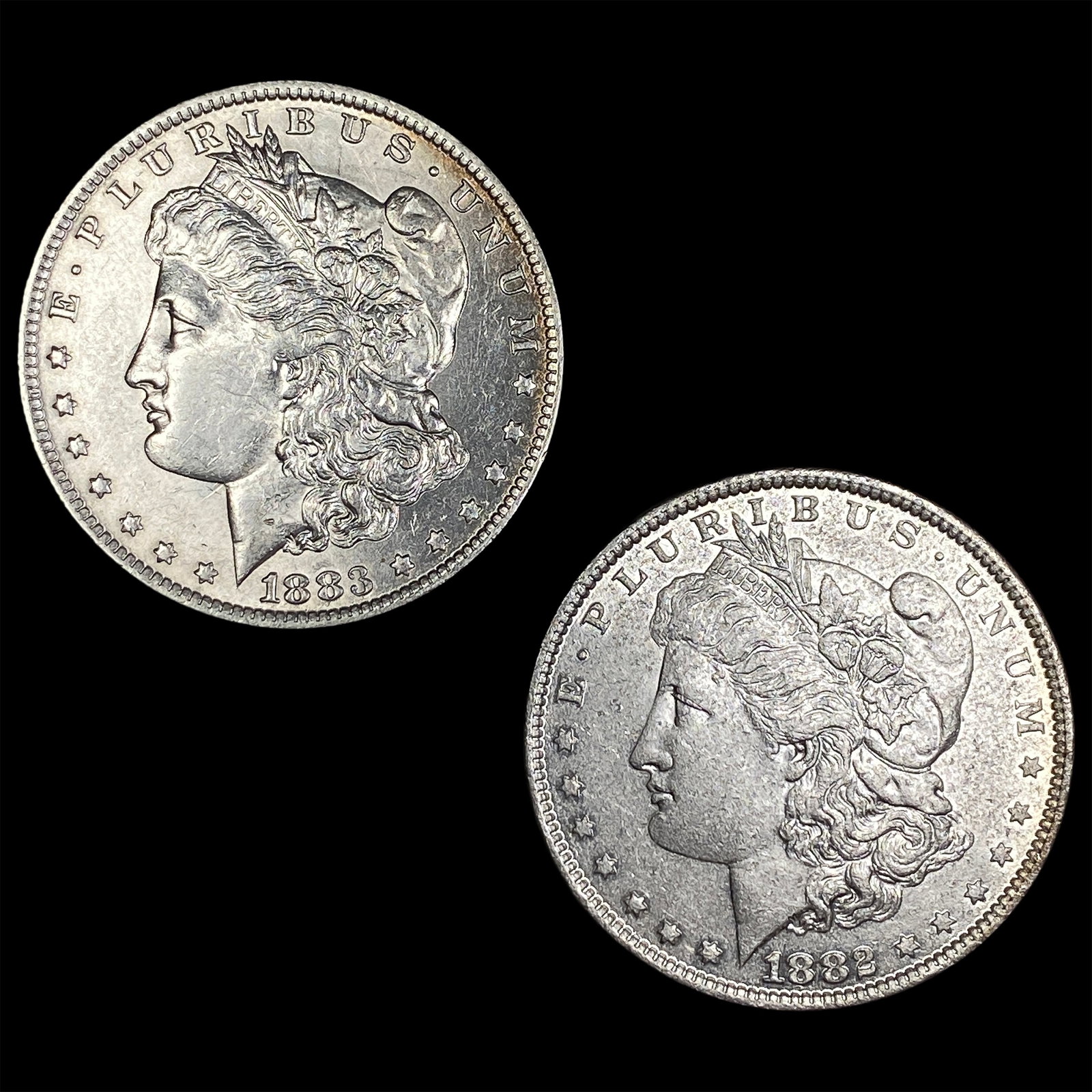 [2] 1882-O & 1883-O Morgan Silver Dollar: [2] 1882-O & 1883-O Morgan Silver Dollar