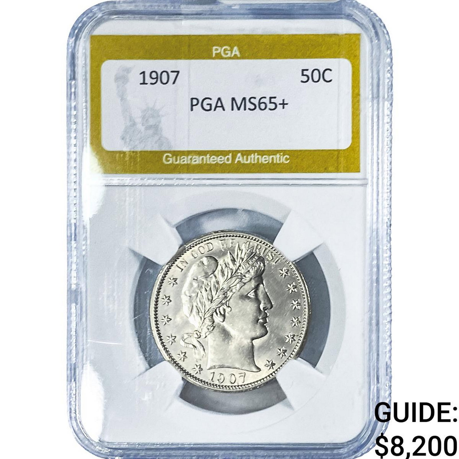 1907 Barber Half Dollar PGA MS65+ (1 of 2)