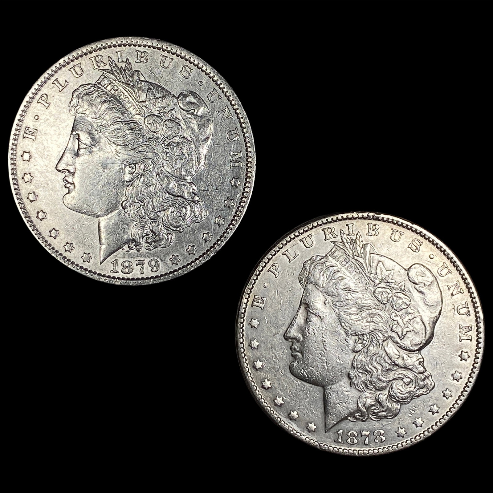 [2] 1878-S & 1879 Morgan Silver Dollar: [2] 1878-S & 1879 Morgan Silver Dollar