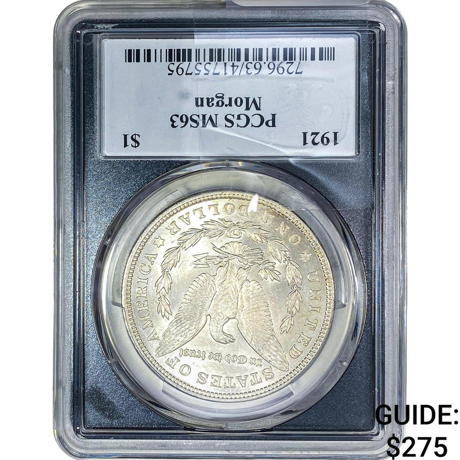 1921 Morgan Silver Dollar PCGS MS63: 1921 Morgan Silver Dollar PCGS MS63