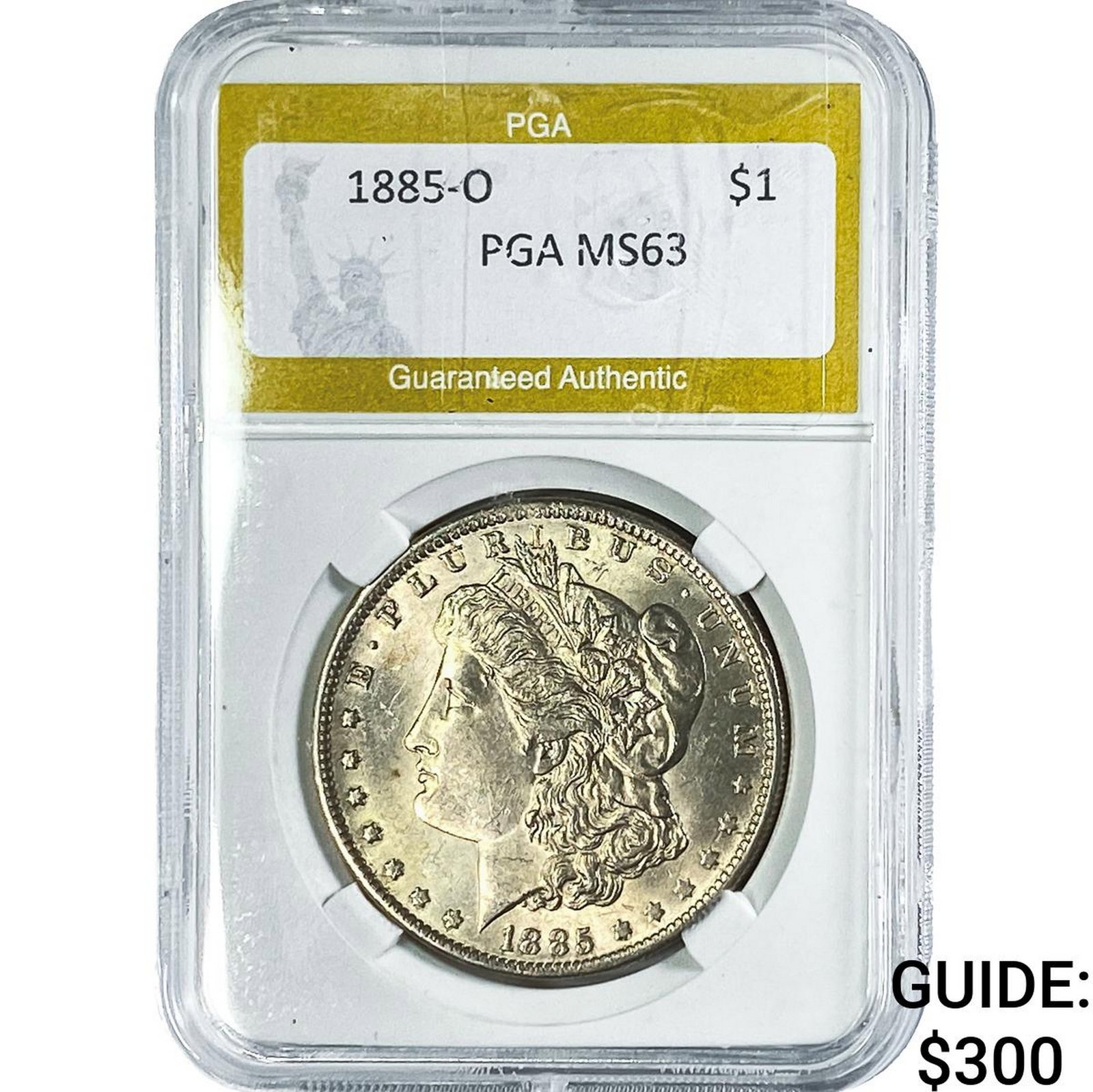 1885-O Morgan Silver Dollar PGA MS63: 1885-O Morgan Silver Dollar PGA MS63