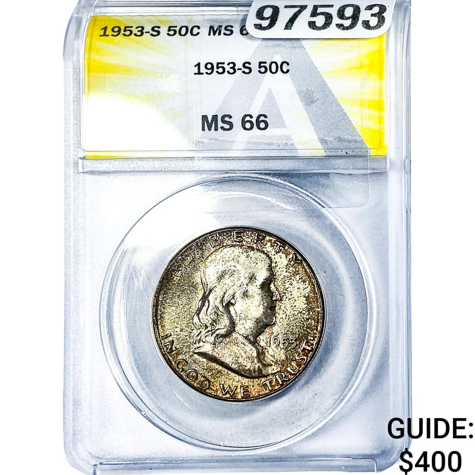 1953-S Franklin Half Dollar ANACS MS66 (1 of 2)