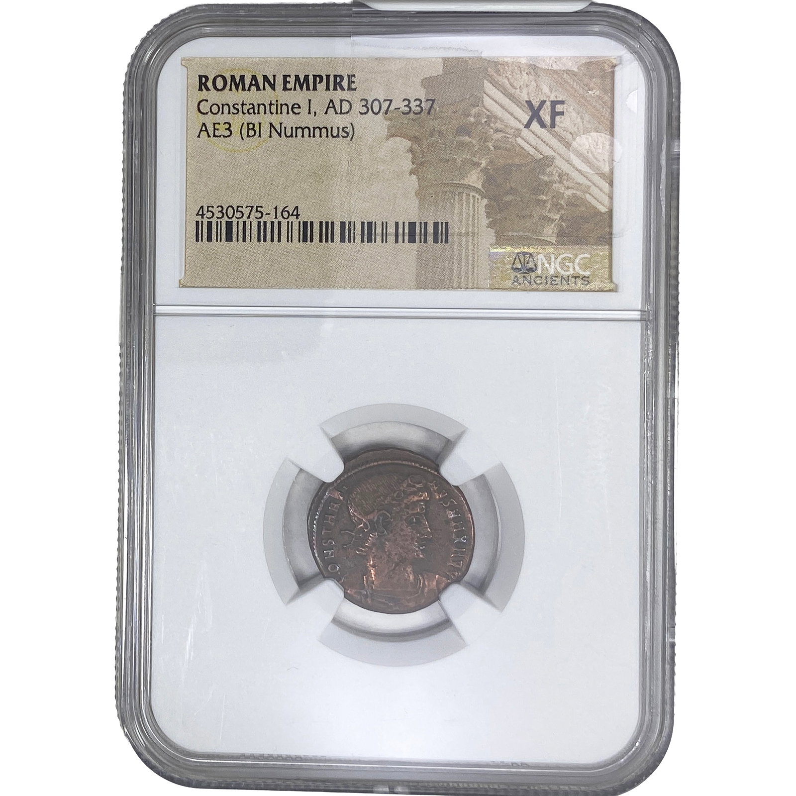 Roman Constantine I AS 307-337 AE3 BI Nummus NGC XF: Roman Constantine I AS 307-337 AE3 BI Nummus NGC XF