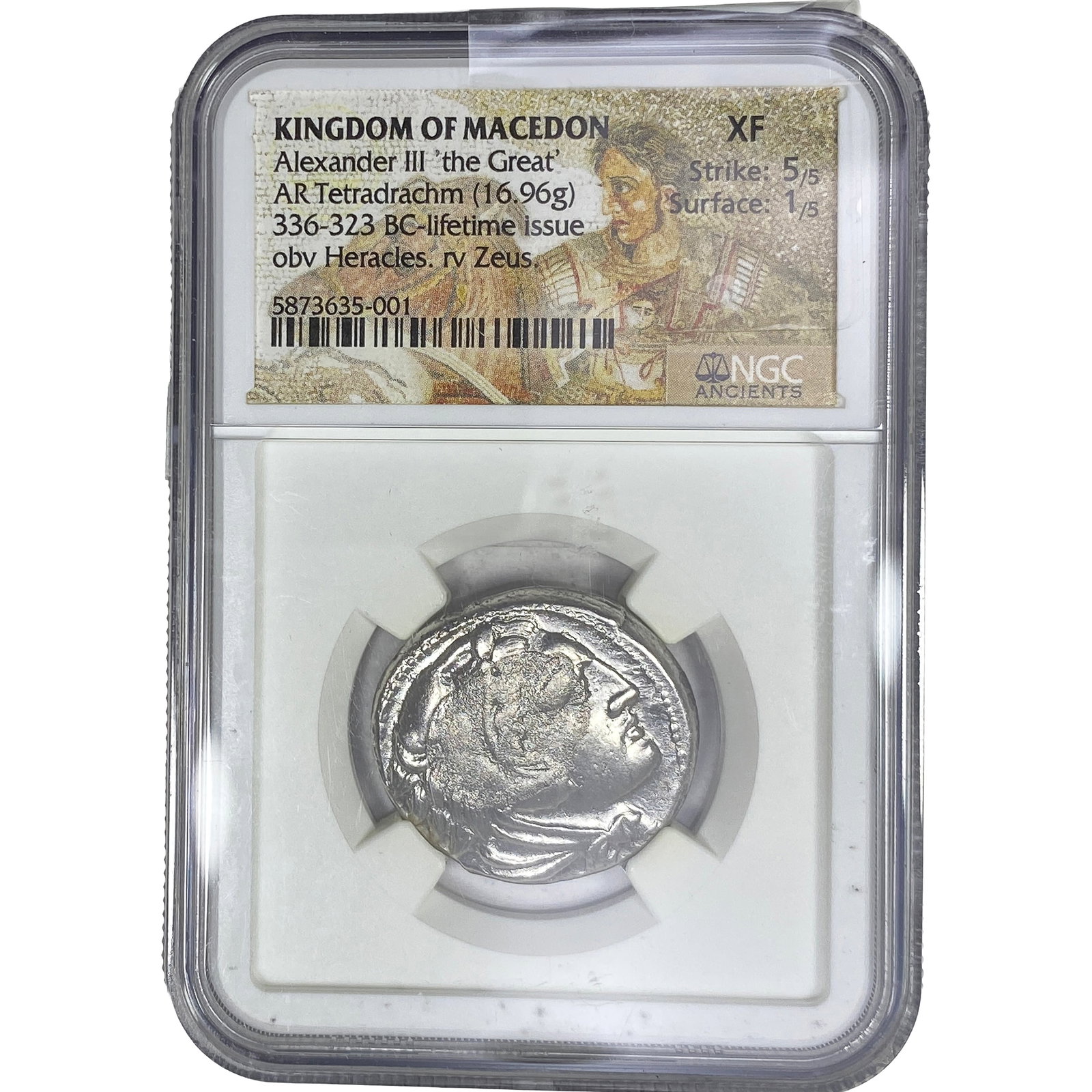 Alexander III 336-323 Silver Tetradrchm NGC XF (1 of 2)