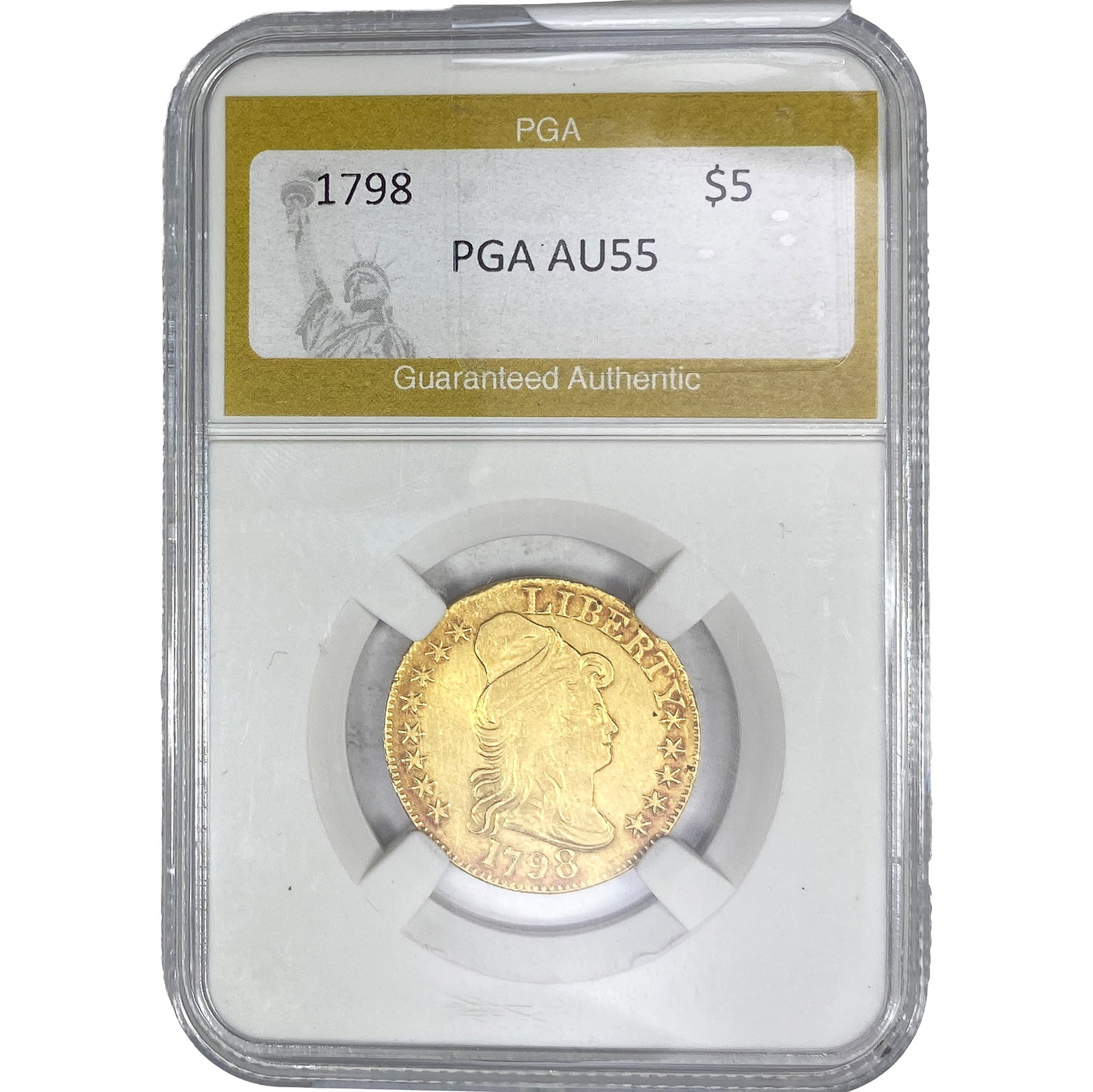 1798 $5 Gold Half Eagle PGA AU55 (1 of 2)