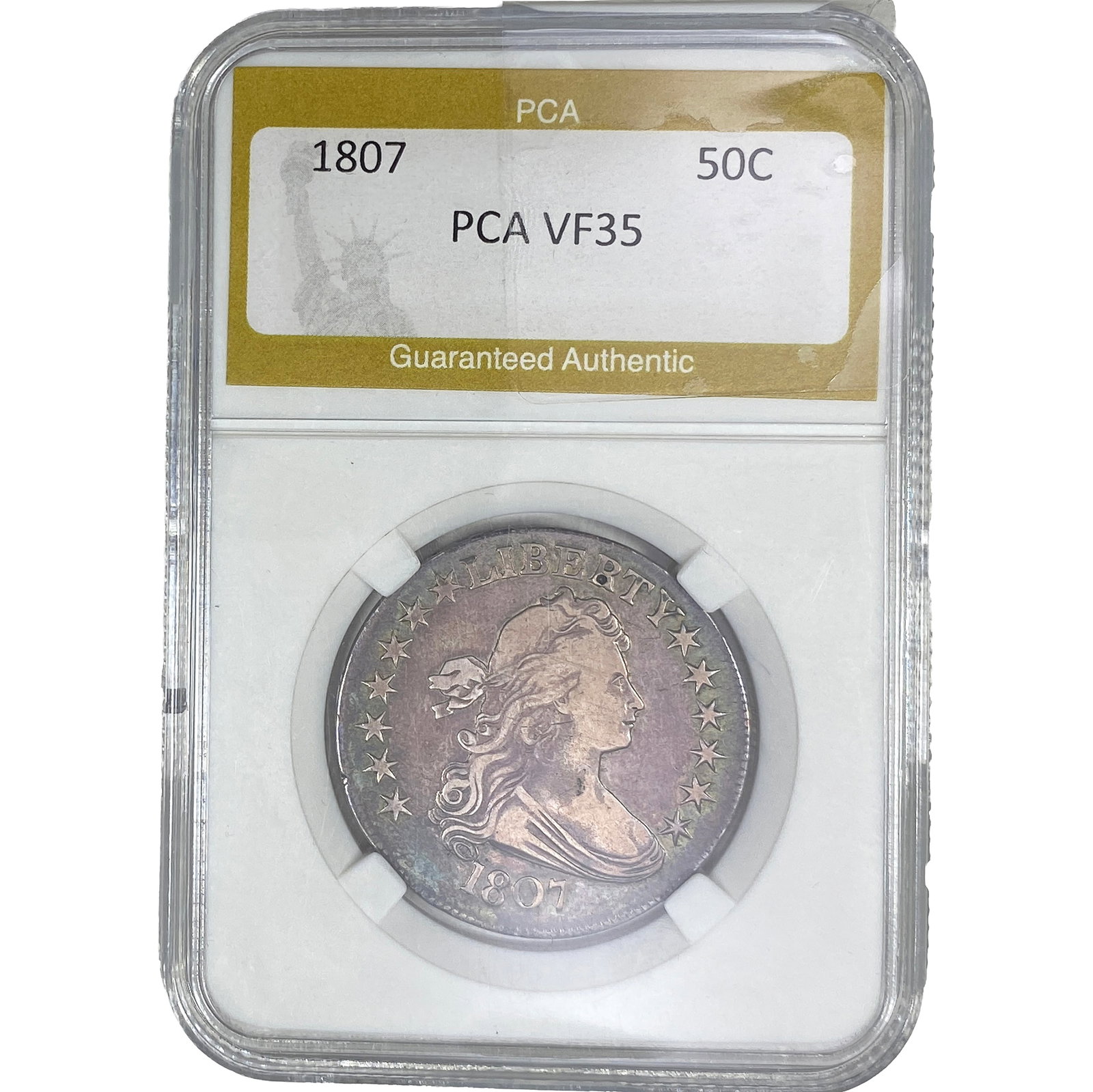 1807 Draped Bust Half Dollar PCA VF35: 1807 Draped Bust Half Dollar PCA VF35