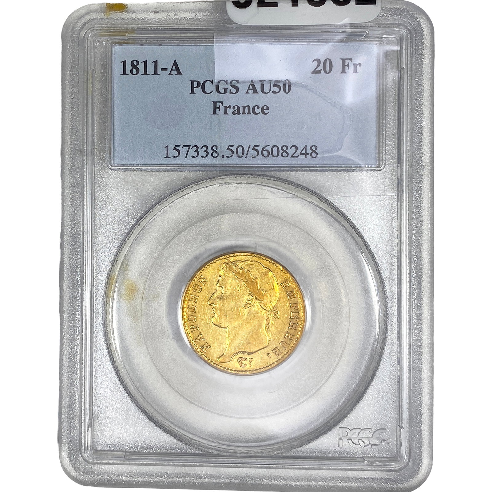 1811-A France Gold 20 Francs PCGS AU50 (1 of 2)