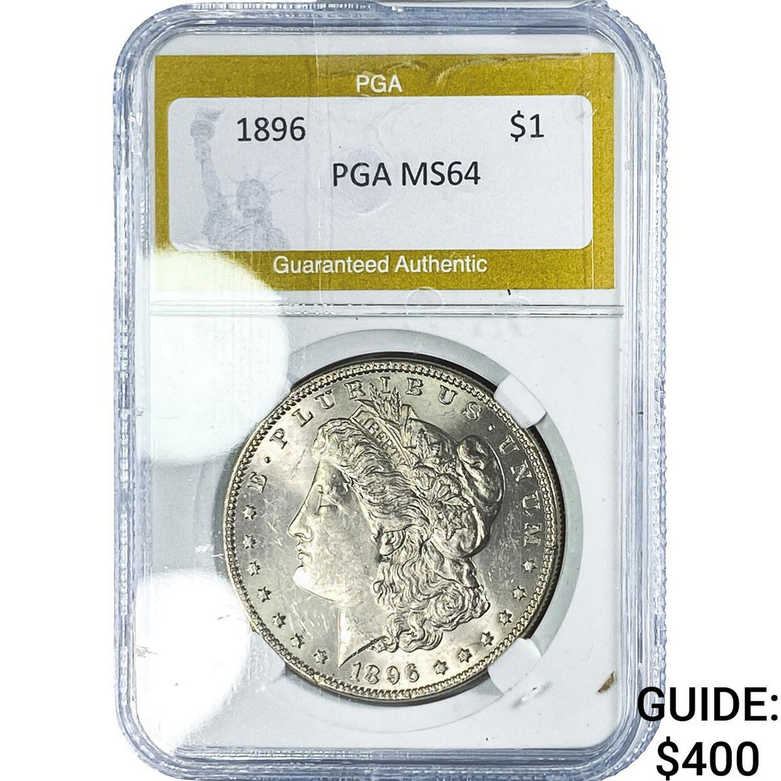 1896 Morgan Silver Dollar PGA MS64: 1896 Morgan Silver Dollar PGA MS64