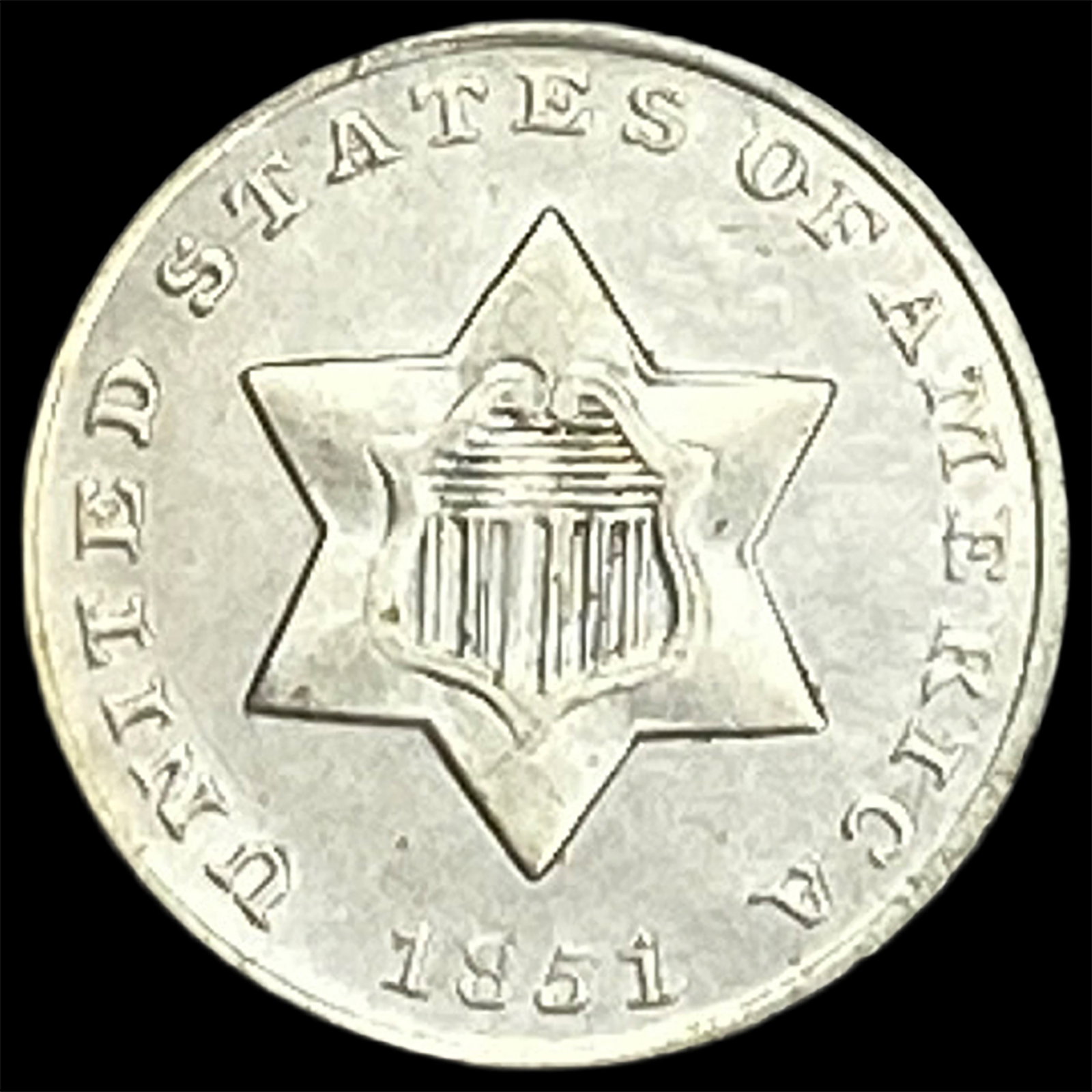 1851 Silver Three Cent: 1851 Silver Three Cent