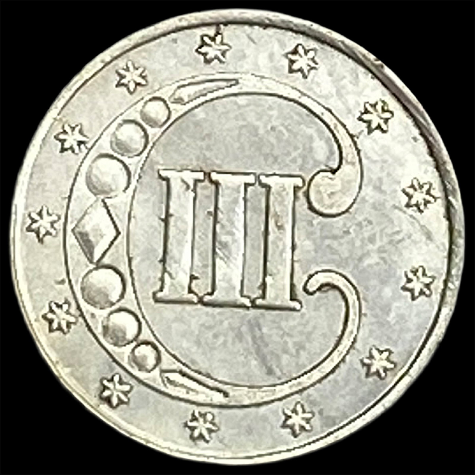 1851 Silver Three Cent - 2