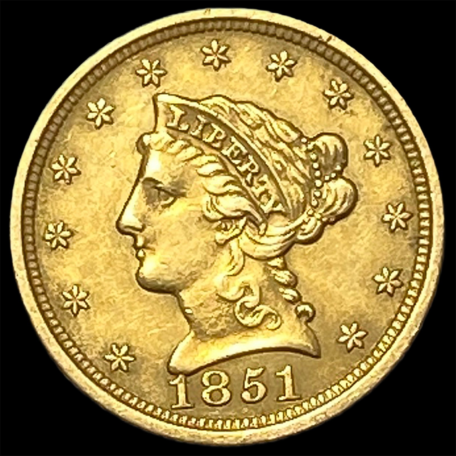 1851 $2.50 Gold Quarter Eagle: 1851 $2.50 Gold Quarter Eagle