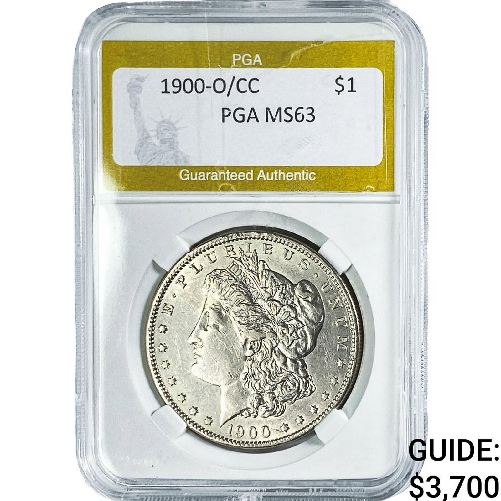 1900-O/CC Morgan Silver Dollar PGA MS63 (1 of 2)