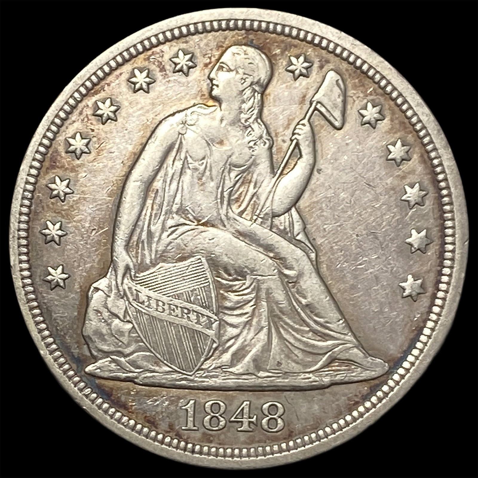 1848 Seated Liberty Dollar: 1848 Seated Liberty Dollar