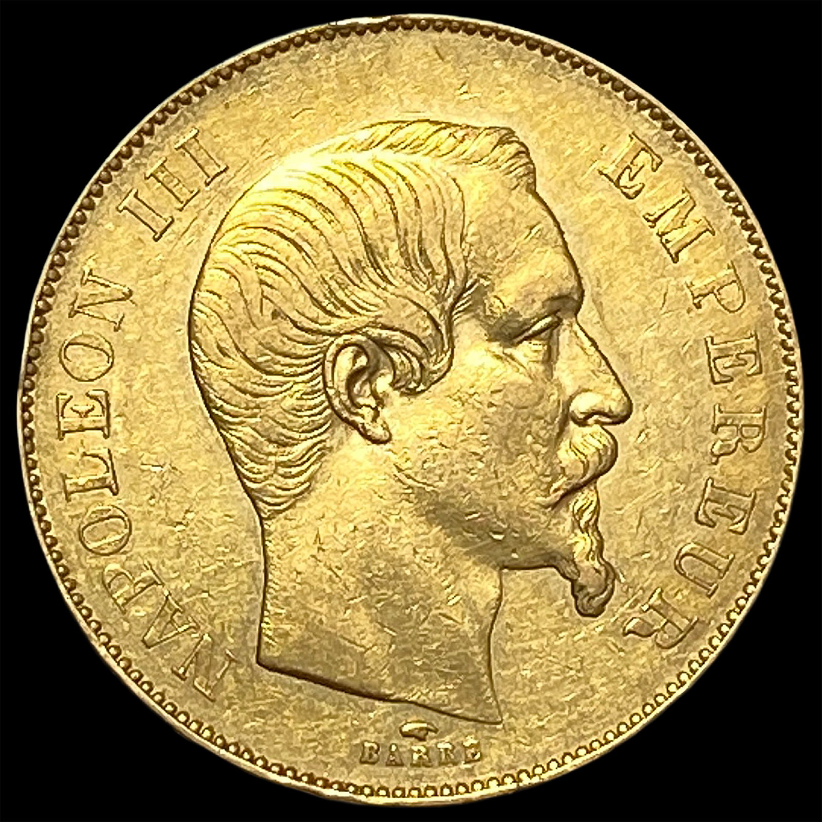 1855A France Gold 50 Francs: 1855A France Gold 50 Francs