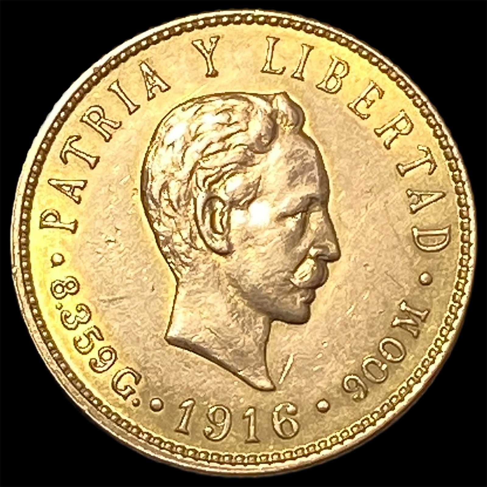 1916 Cuba Gold 5 Pesos (1 of 2)