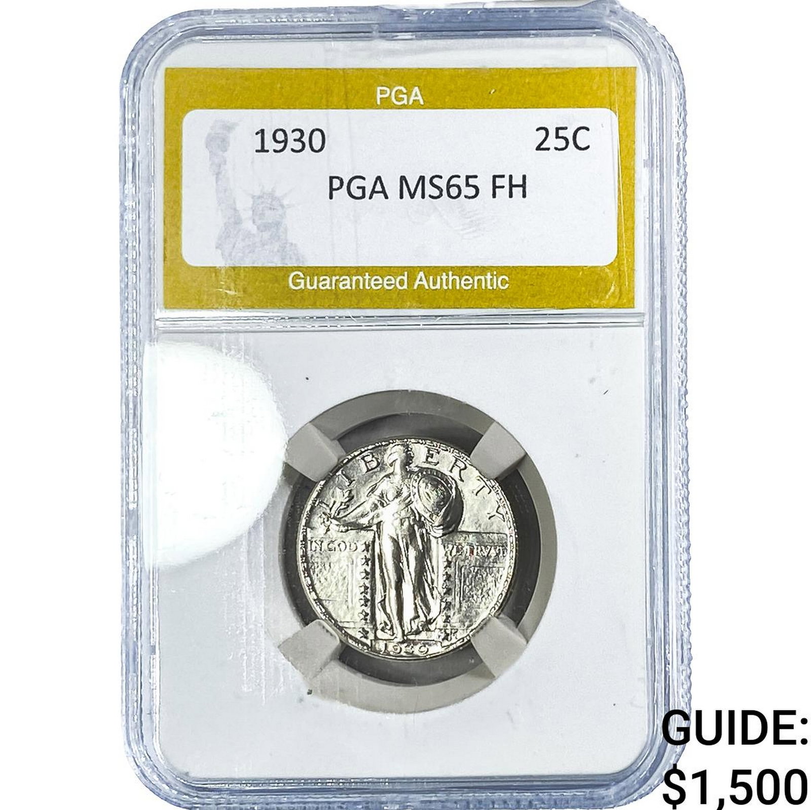 1930 Standing Liberty Quarter PGA MS65 FH: 1930 Standing Liberty Quarter PGA MS65 FH