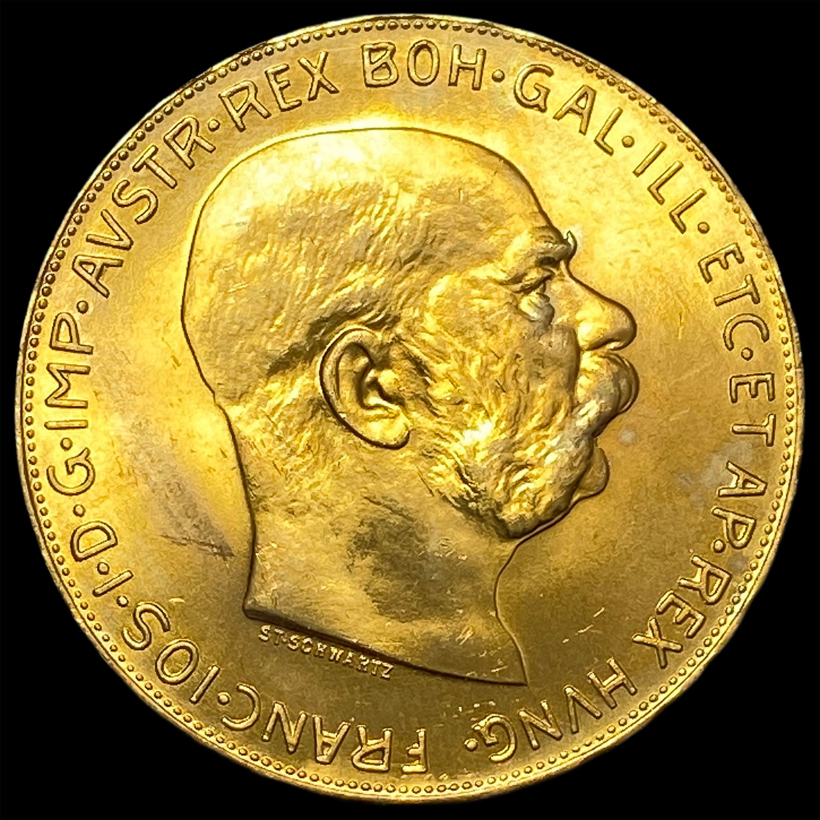 1915 Austria Gold 100 Corona: 1915 Austria Gold 100 Corona