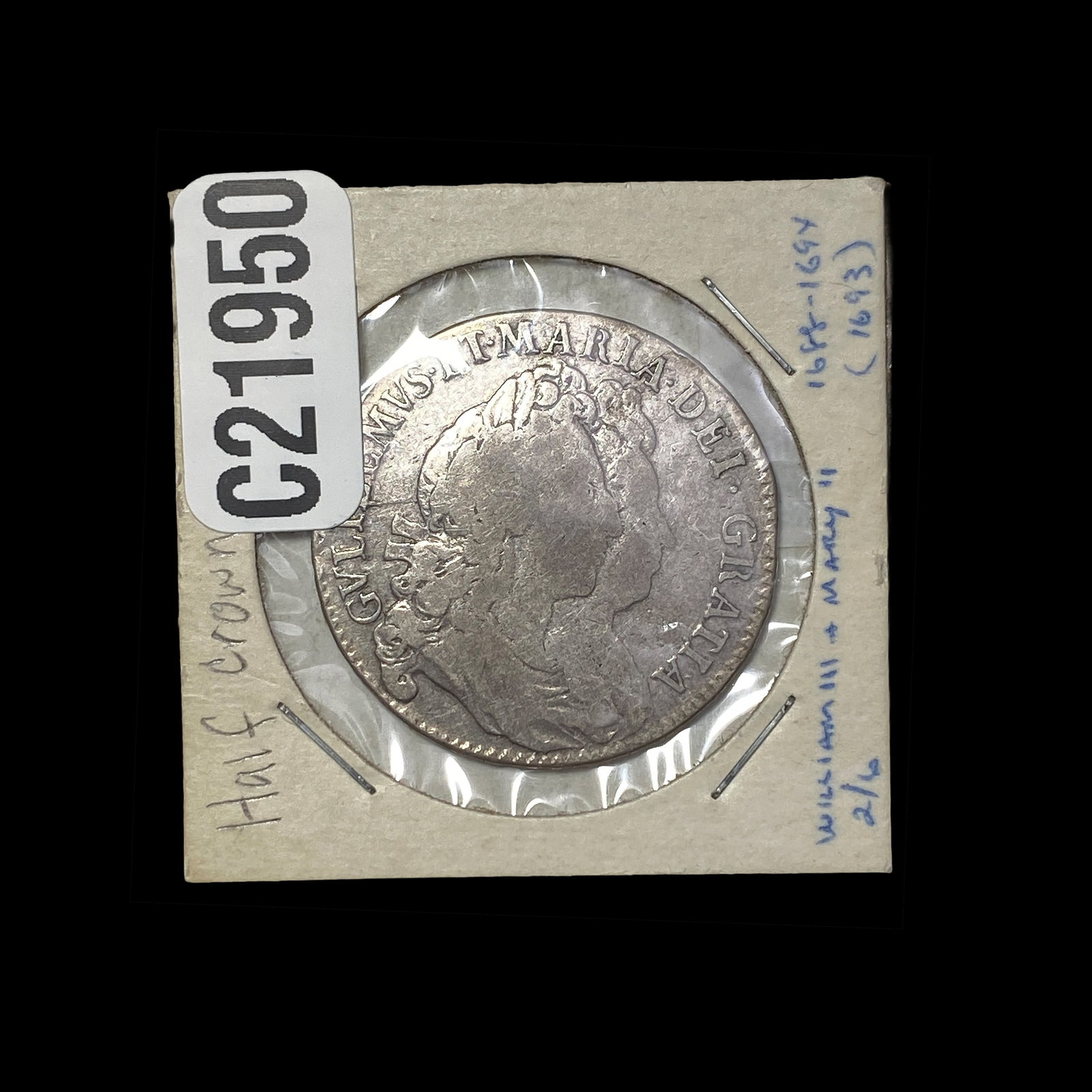 1693 Great Britain Silver Half Crown: 1693 Great Britain Silver Half Crown