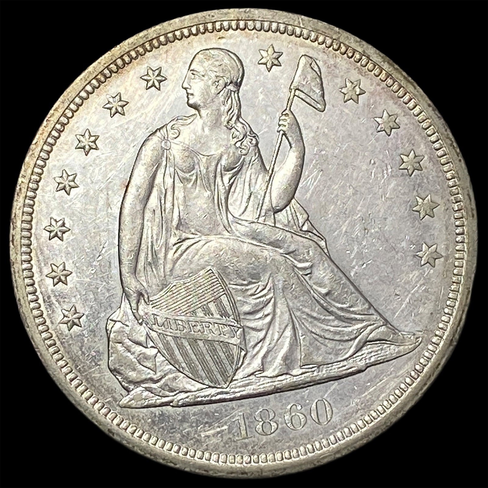 1860-O Seated Liberty Dollar: 1860-O Seated Liberty Dollar