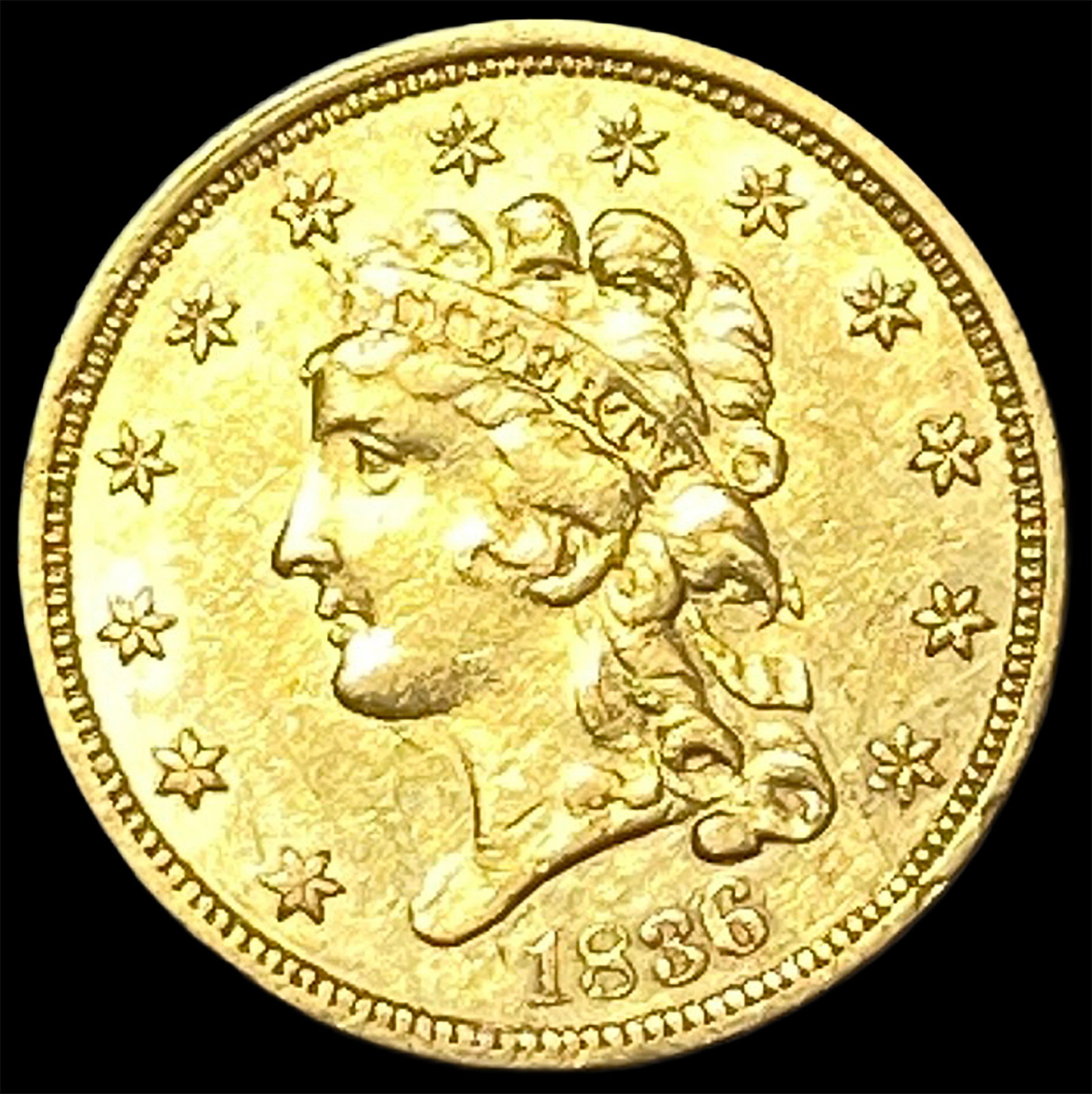 1836 $2.50 Gold Quarter Eagle: 1836 $2.50 Gold Quarter Eagle