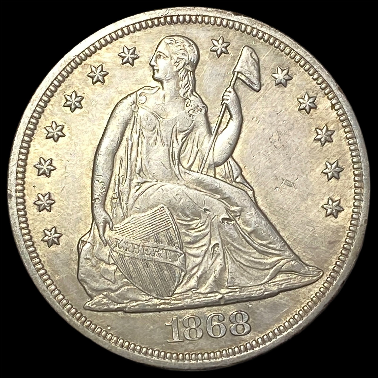 1868 Seated Liberty Dollar: 1868 Seated Liberty Dollar