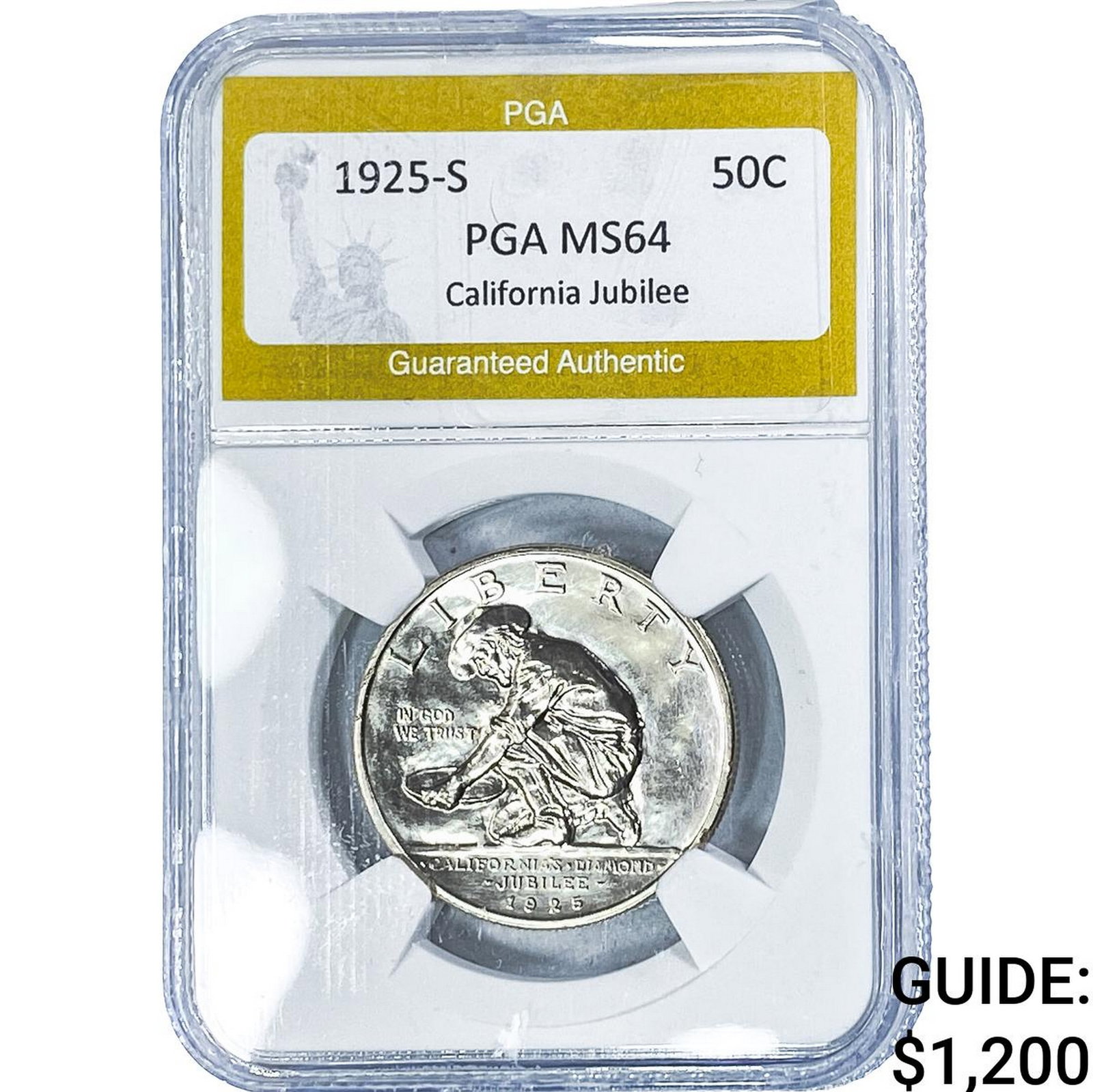 1925-S Jubilee Half Dollar PGA MS64: 1925-S Jubilee Half Dollar PGA MS64