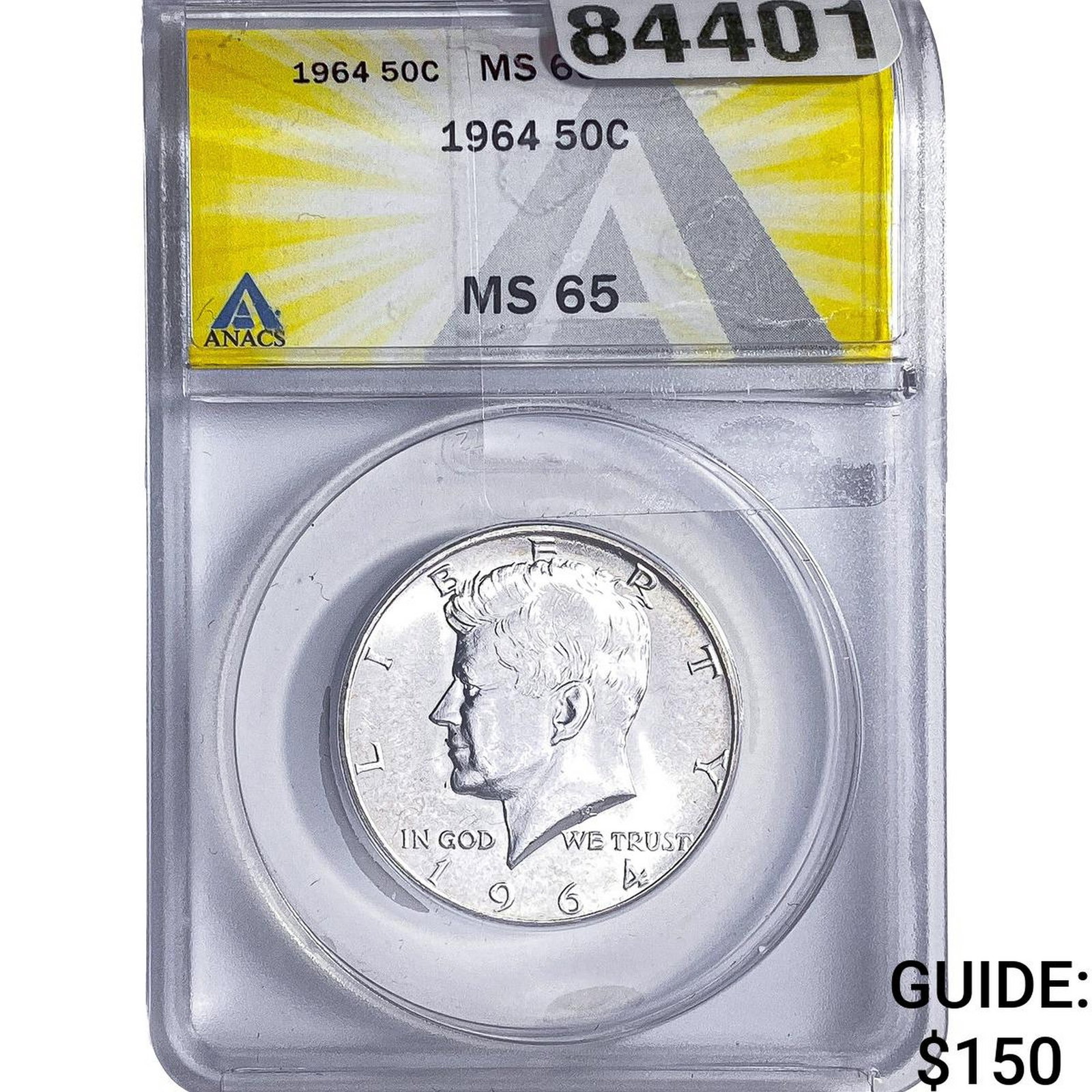 1964 Kennedy Half Dollar ANACS MS65: 1964 Kennedy Half Dollar ANACS MS65