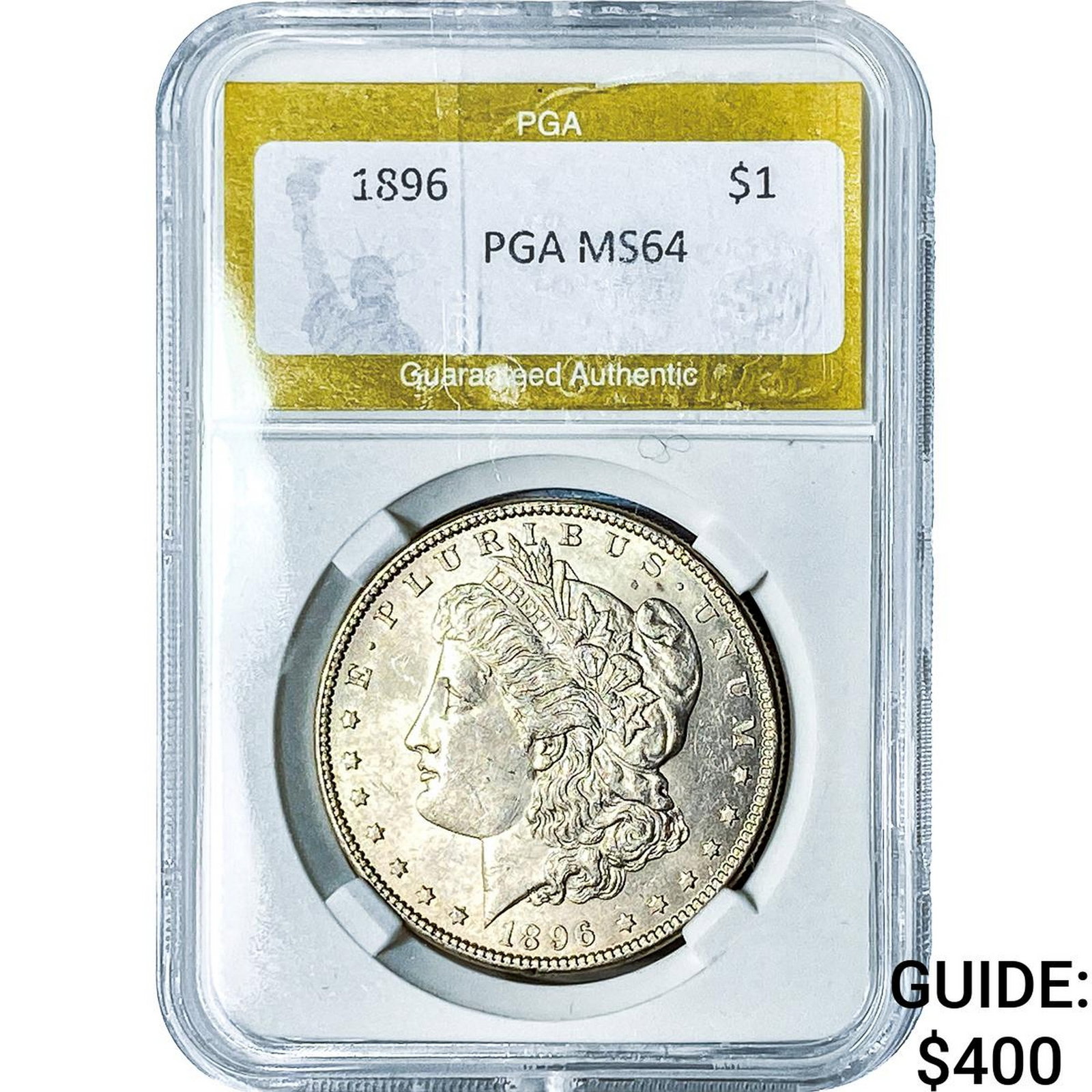 1896 Morgan Silver Dollar PGA MS64: 1896 Morgan Silver Dollar PGA MS64