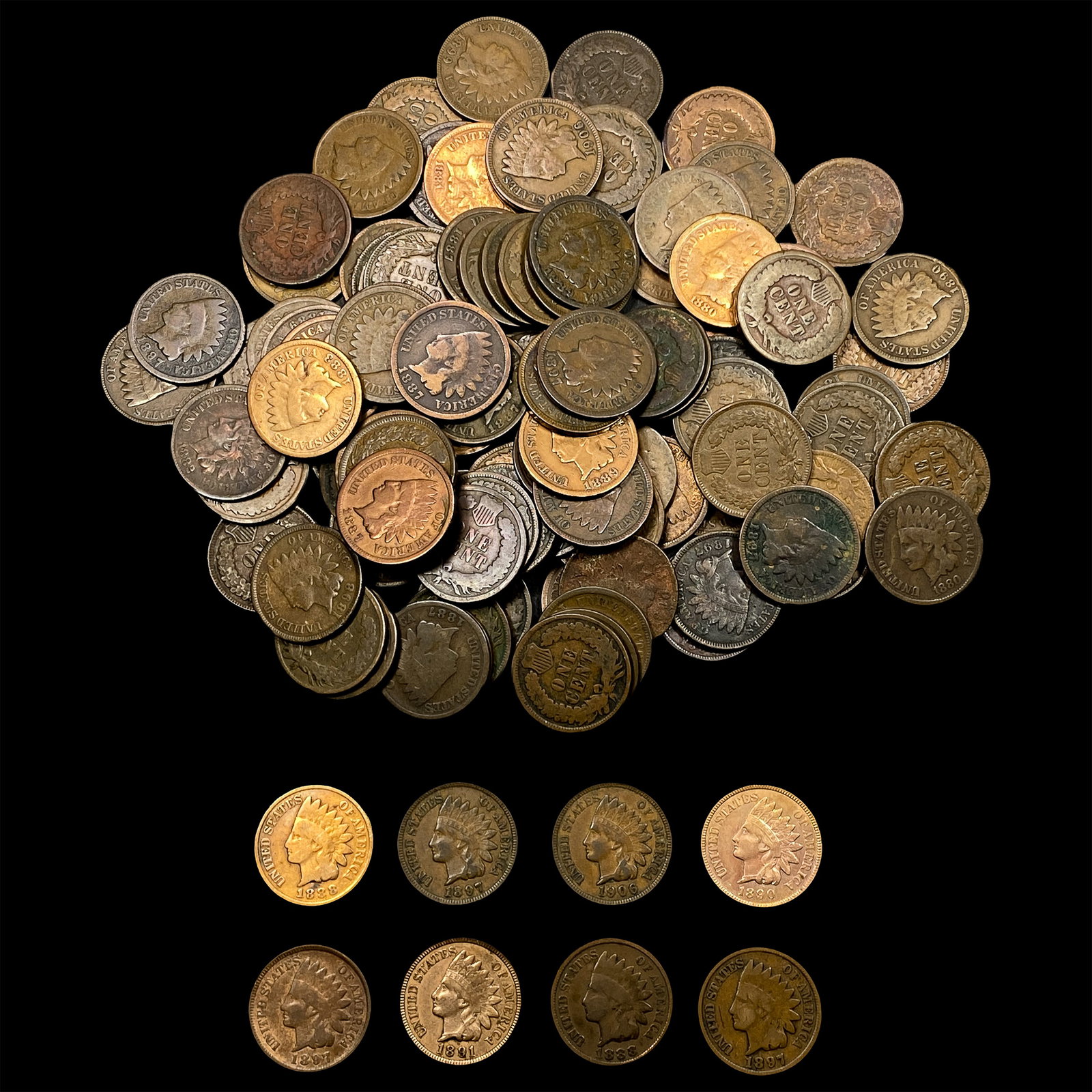 [111] Mixed Date Indian Head Cents: [111] Mixed Date Indian Head Cents