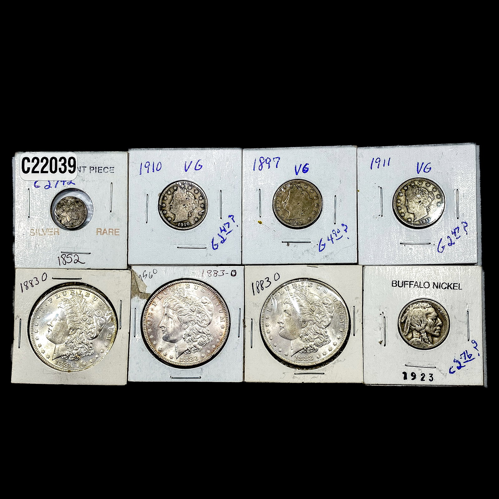 [8] 1852-1883 U.S. Coin Lot 3C-$1: [8] 1852-1883 U.S. Coin Lot 3C-$1