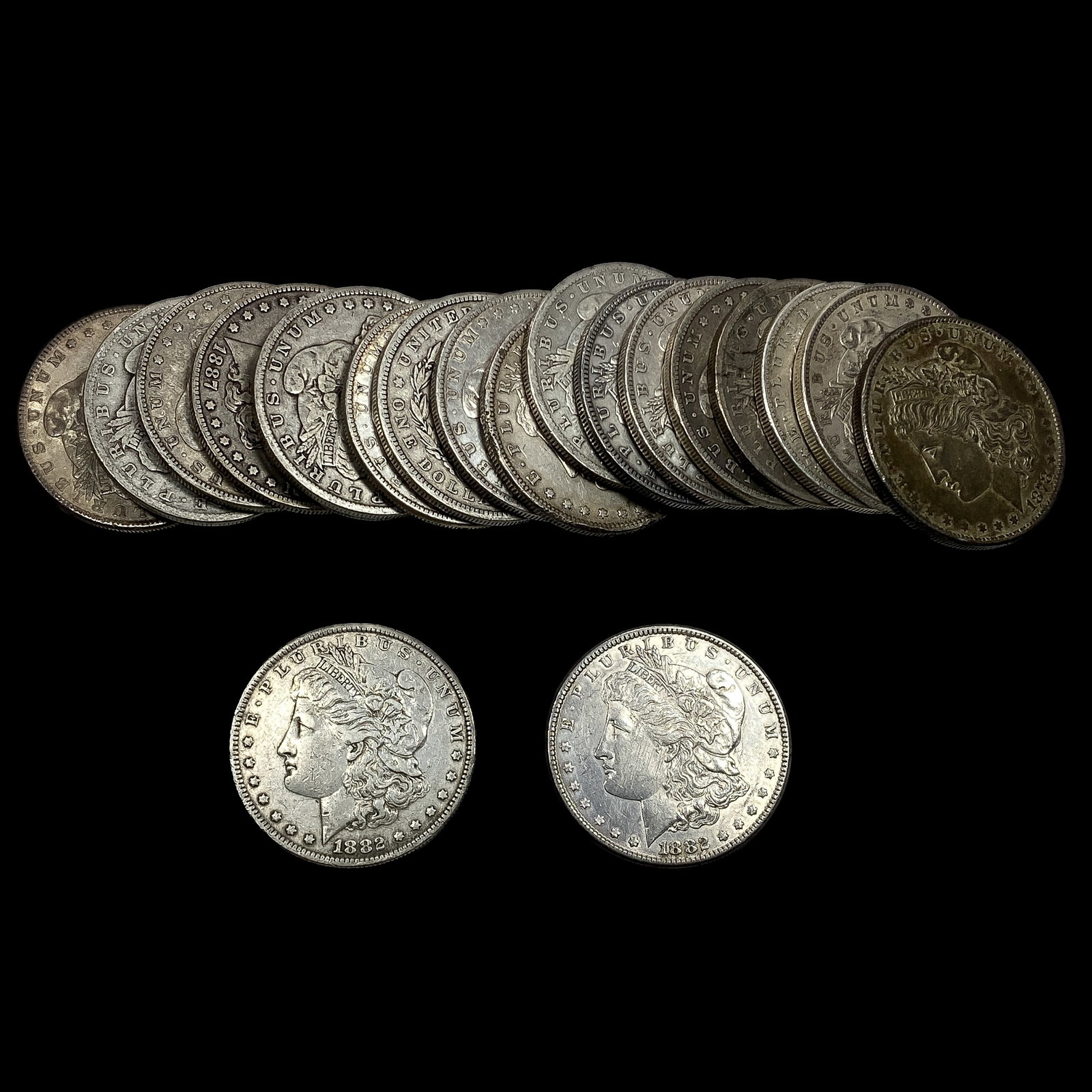 [20] 1878-1898 Morgan Silver Dollar Roll: [20] 1878-1898 Morgan Silver Dollar Roll
