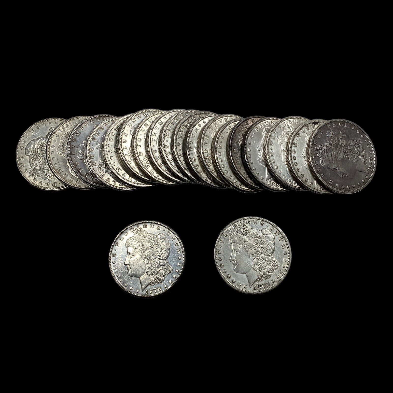 [20] 1878-1921 Morgan Silver Dollar Roll: [20] 1878-1921 Morgan Silver Dollar Roll