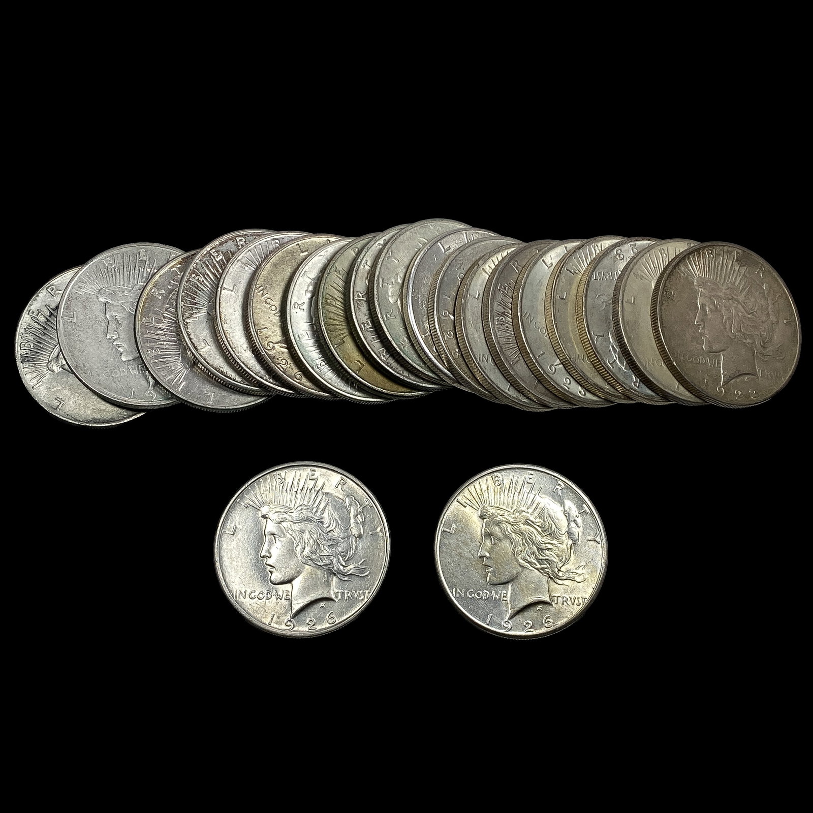 [21] 1922-1927 Silver Peace Dollar Roll: [21] 1922-1927 Silver Peace Dollar Roll