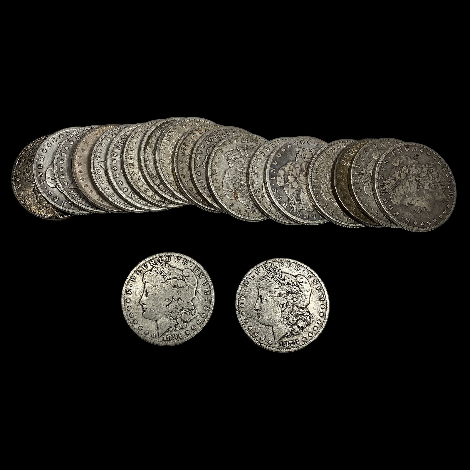 [20] 1878-1921 Morgan Silver Dollar Roll: [20] 1878-1921 Morgan Silver Dollar Roll